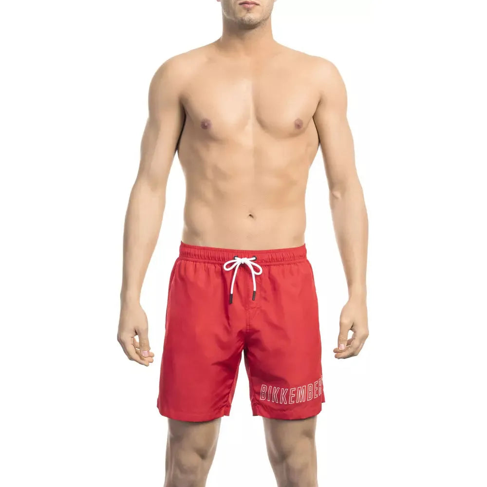 Bikkembergs Red Swim Short for Effortless Summer Elegance