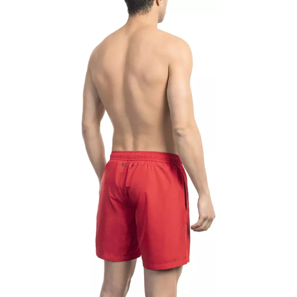 Bikkembergs Red Swim Short for Effortless Summer Elegance