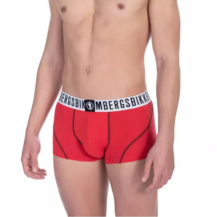 Bikkembergs Red Cotton Underwear Trunk for Ultimate Luxury