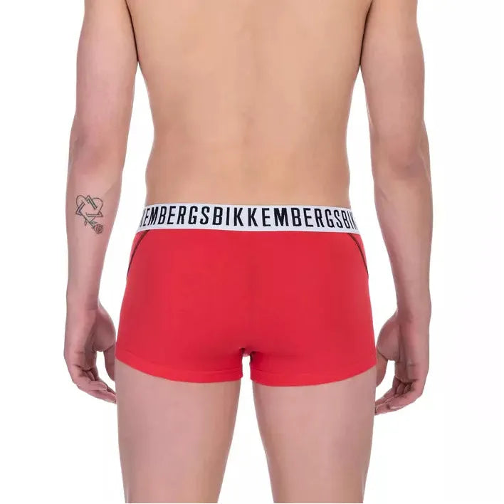 Bikkembergs Red Cotton Underwear Trunk for Ultimate Luxury
