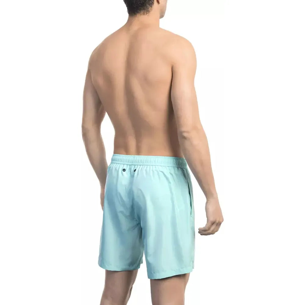 Bikkembergs Light Blue Swim Short for Sophisticated Style
