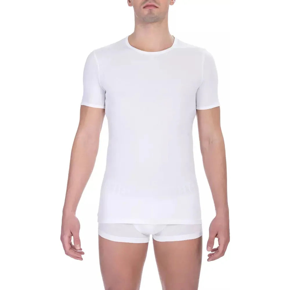Bikkembergs White Cotton T-Shirt for Effortless Elegance
