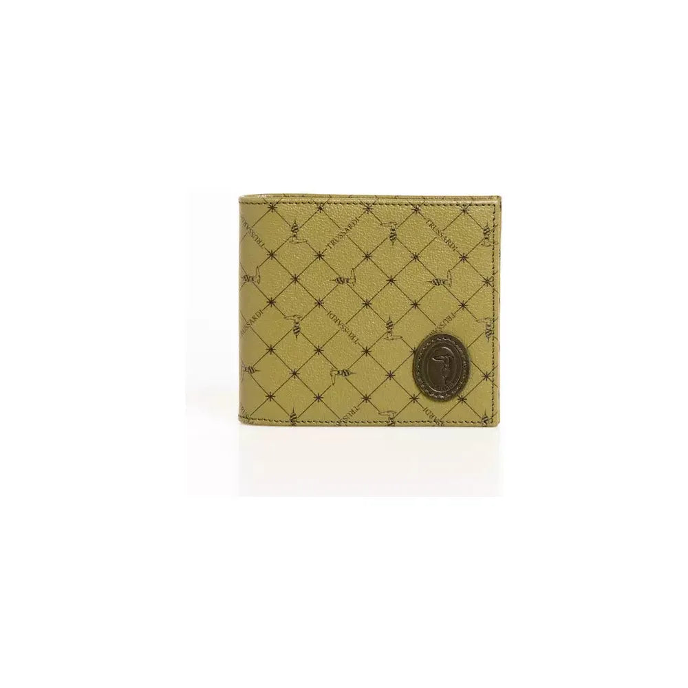 Trussardi Green Leather Wallet - Timeless Italian Elegance