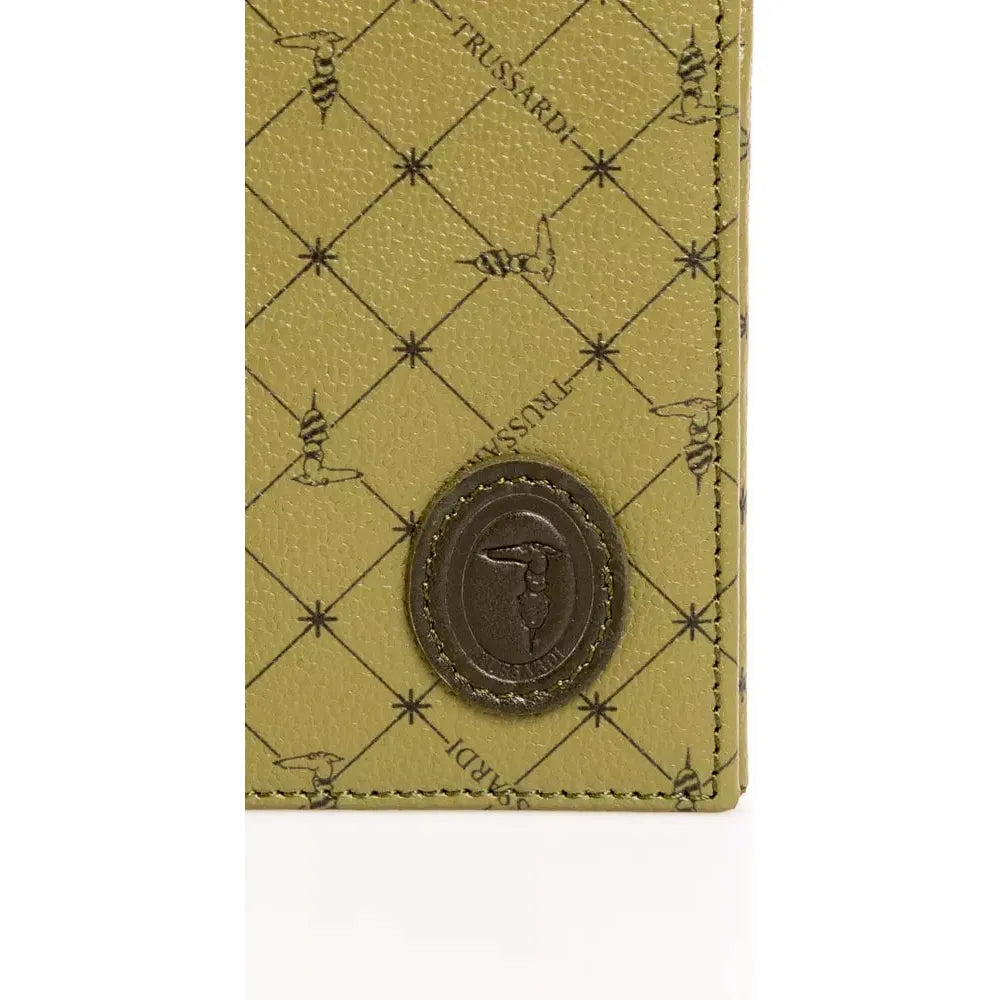 Trussardi Green Leather Wallet - Timeless Italian Elegance