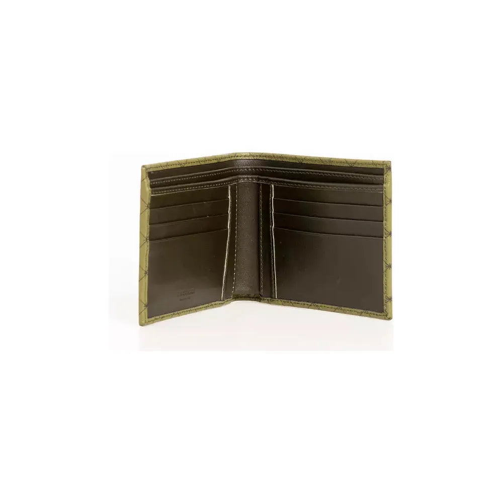 Trussardi Green Leather Wallet - Timeless Italian Elegance