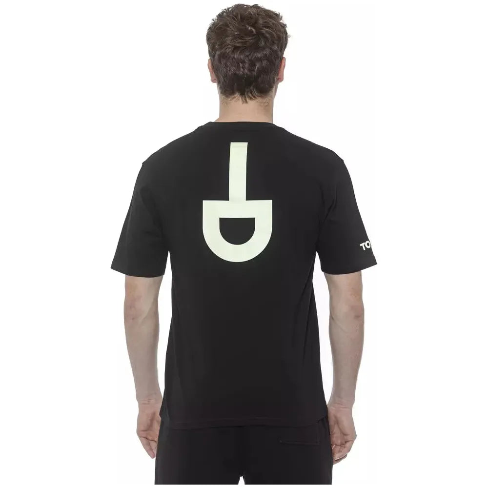 Tond Black Cotton T-Shirt with Photoluminescent Prints