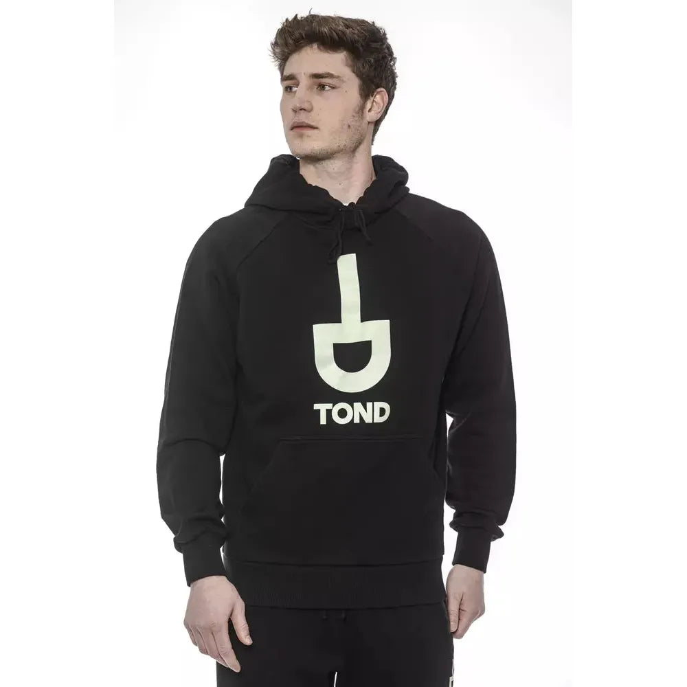 Tond Black Cotton Sweatshirt - Elevated Casual Luxury