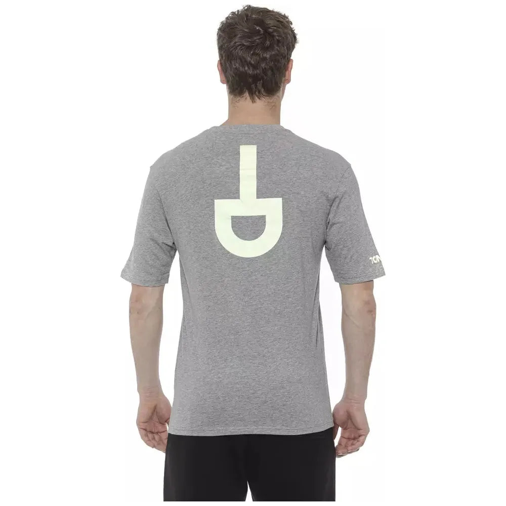 Tond Gray Cotton T-Shirt with Photoluminescent Prints