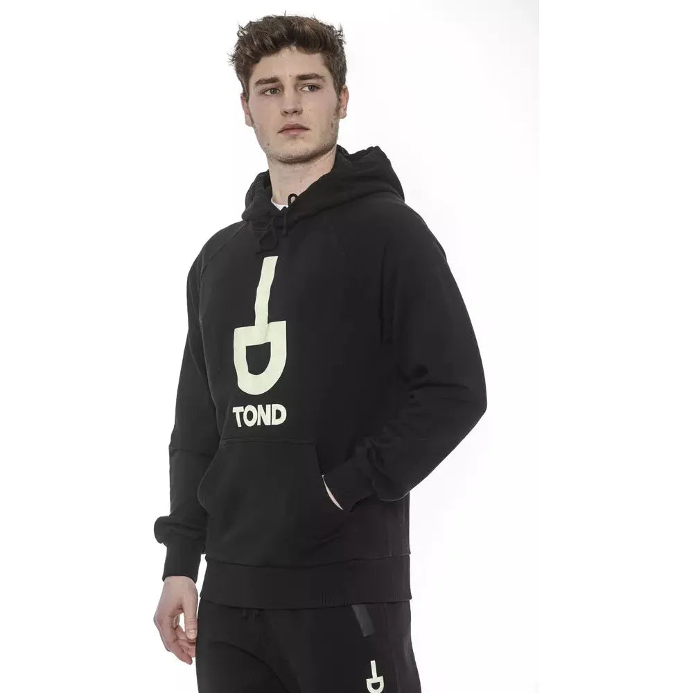 Tond Black Cotton Sweatshirt - Elevated Casual Luxury