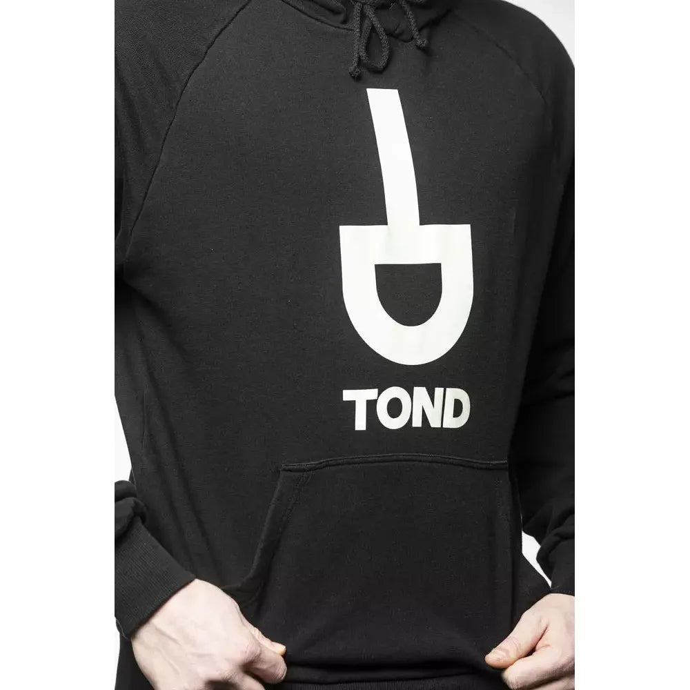 Tond Black Cotton Sweatshirt - Elevated Casual Luxury