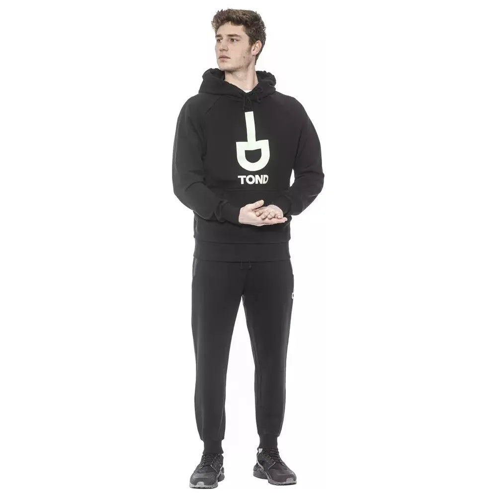 Tond Black Cotton Sweatshirt - Elevated Casual Luxury
