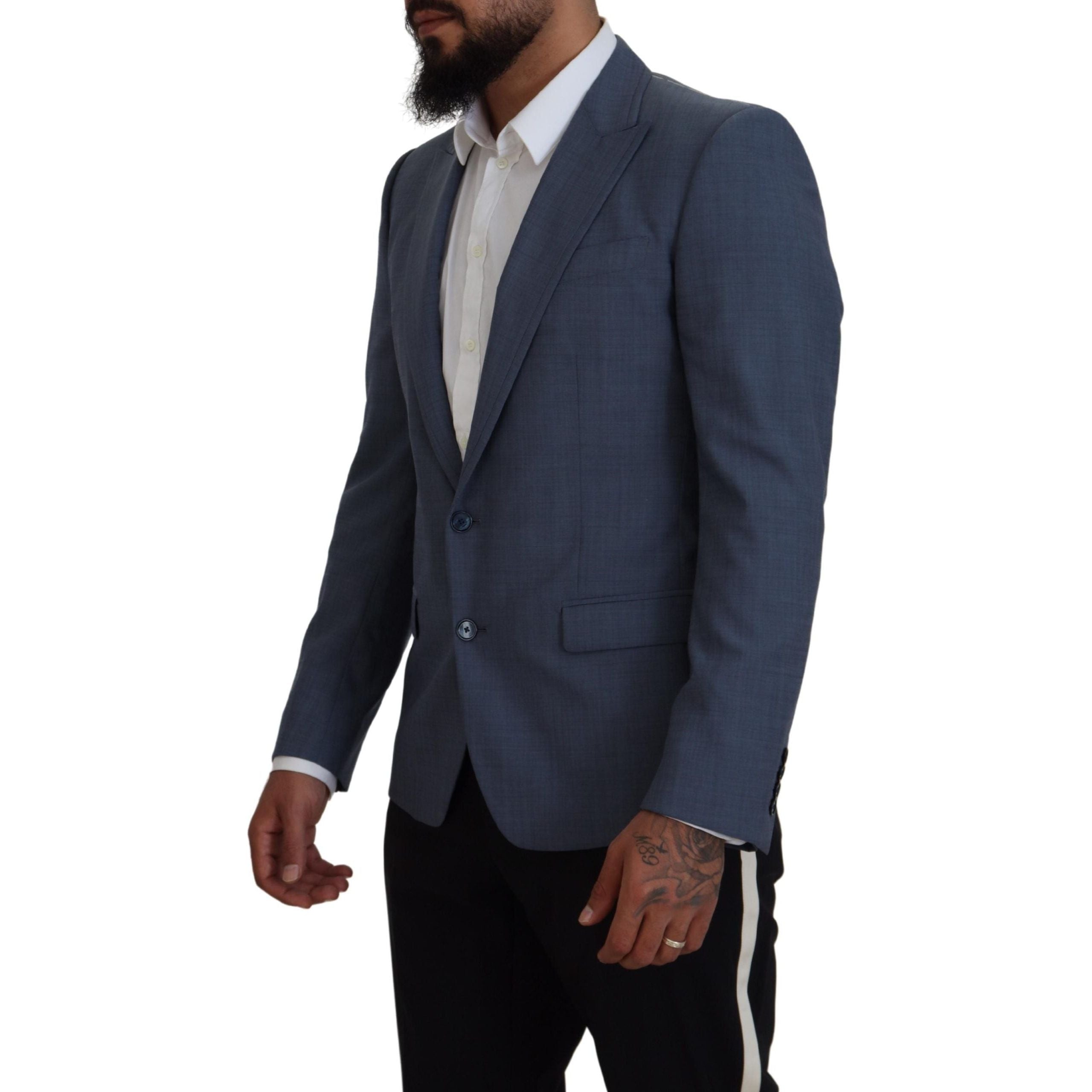 Dolce & Gabbana Blue Wool Single Breasted Sport Blazer