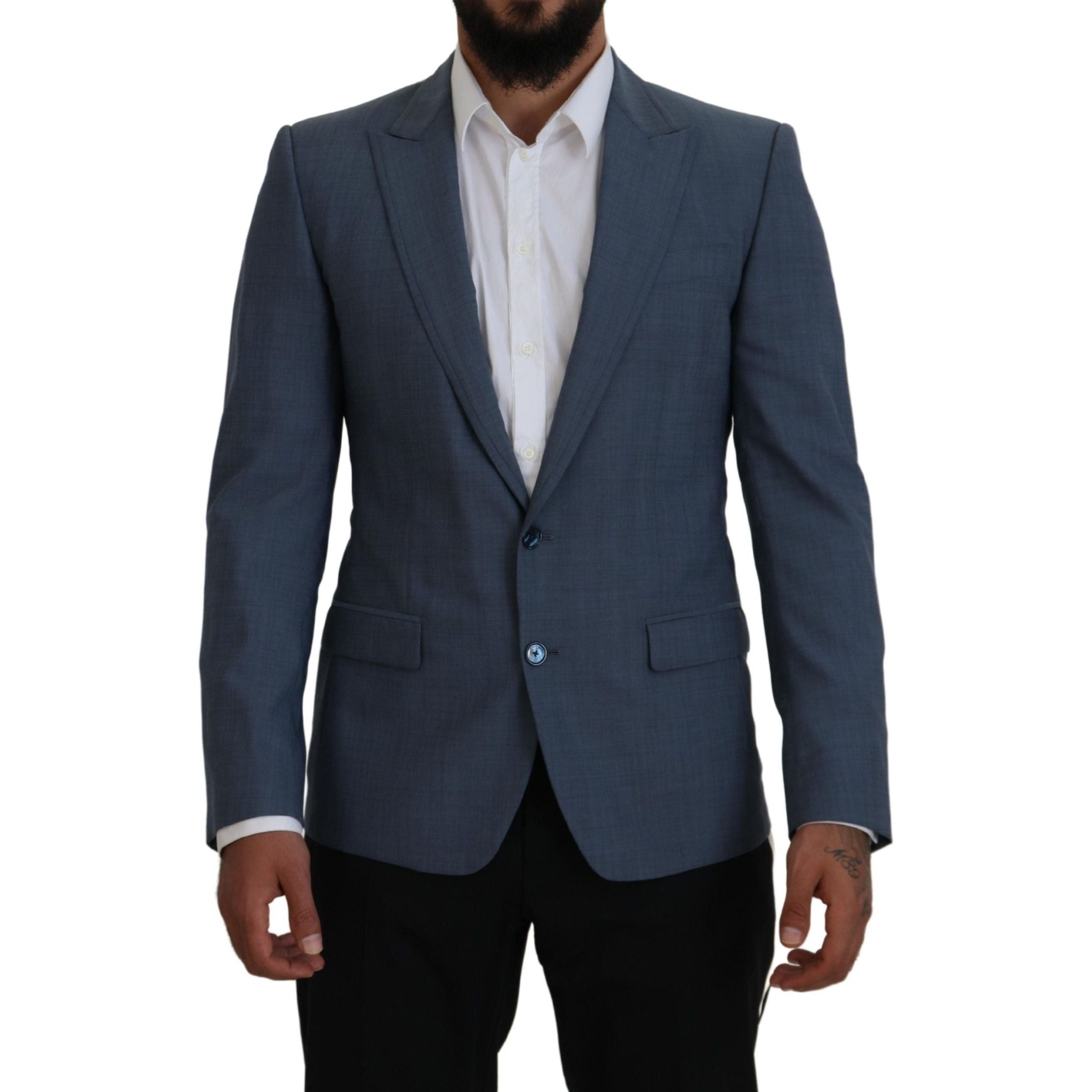 Dolce & Gabbana Blue Wool Single Breasted Sport Blazer