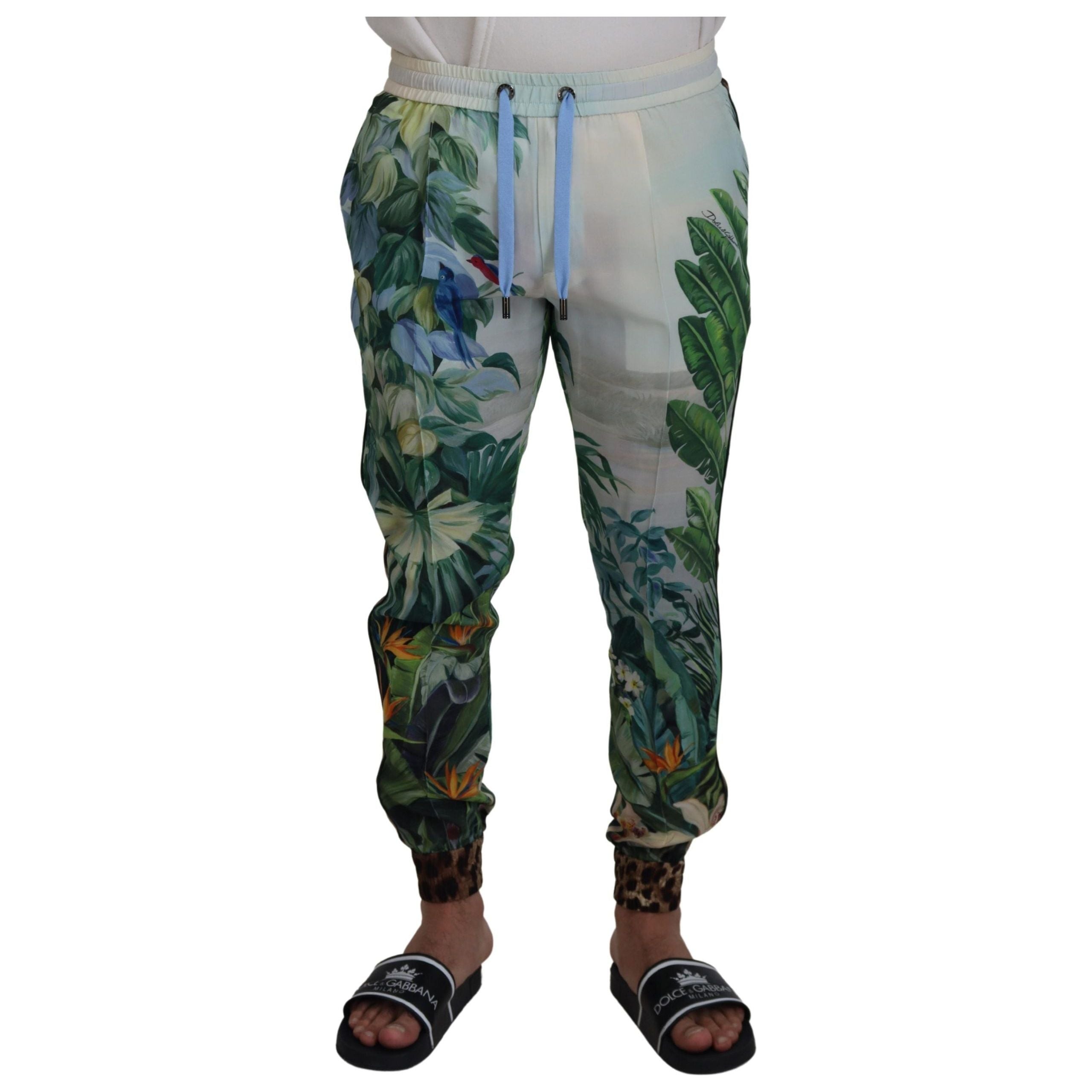 Dolce & Gabbana Multicolor Silk Statement Pants