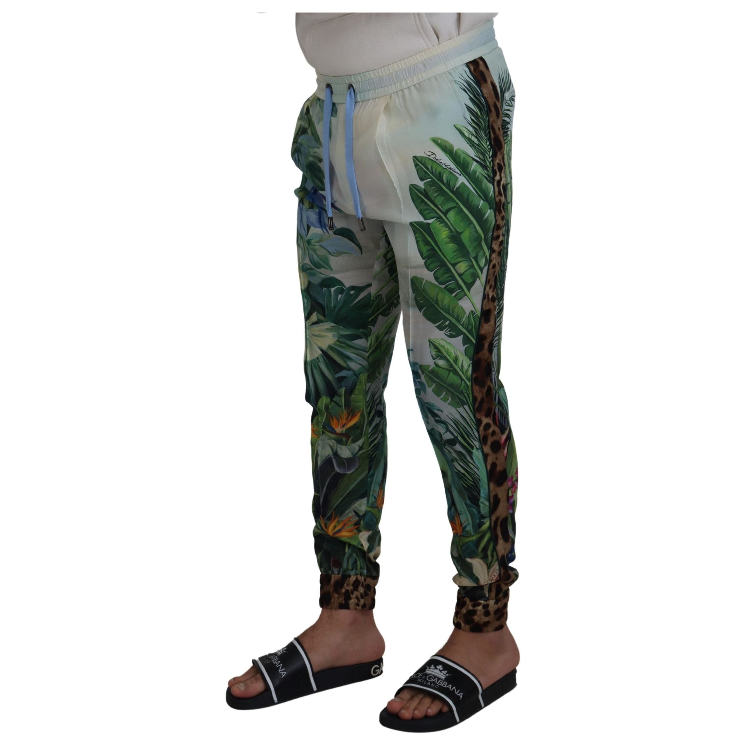 Dolce & Gabbana Multicolor Silk Statement Pants