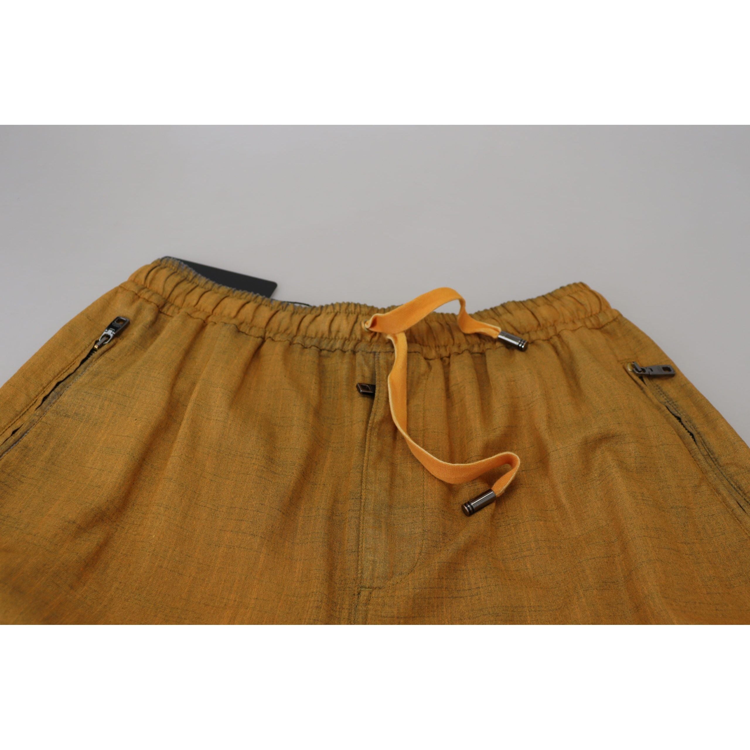 Dolce & Gabbana Beige Italian Linen Trousers for Sophistication