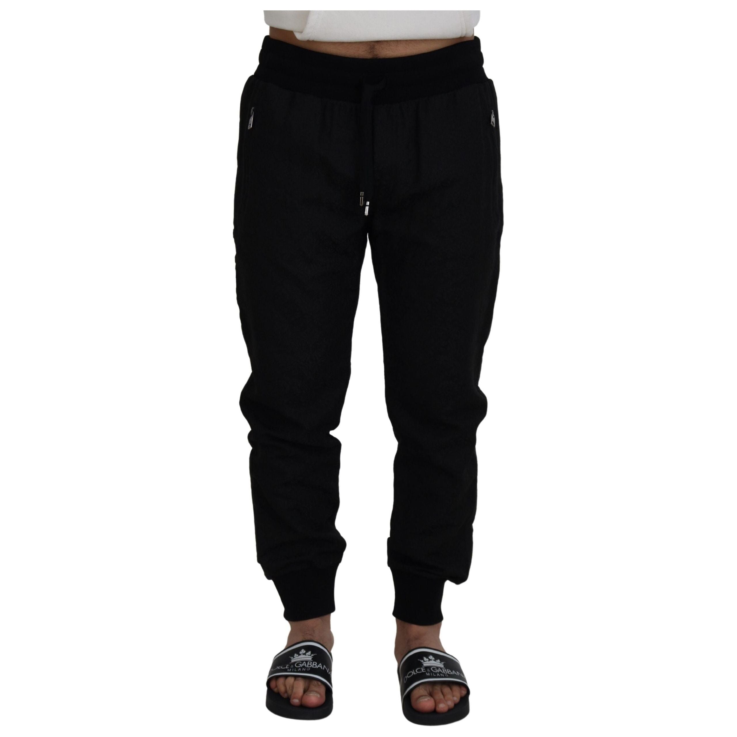 Dolce & Gabbana Black Cotton Jogger Pants