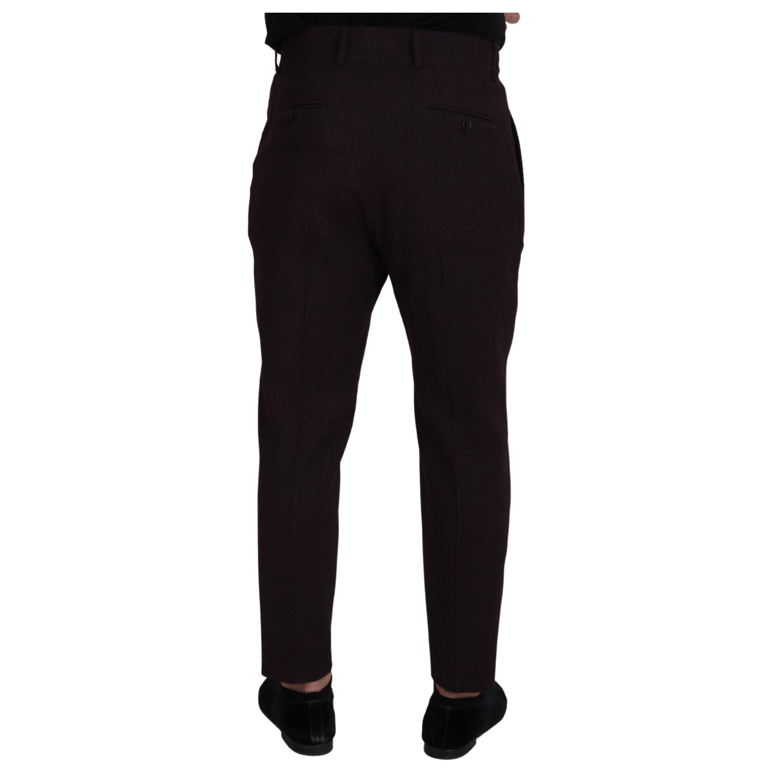 Dolce & Gabbana Elegant Brown Cotton Blend Trousers