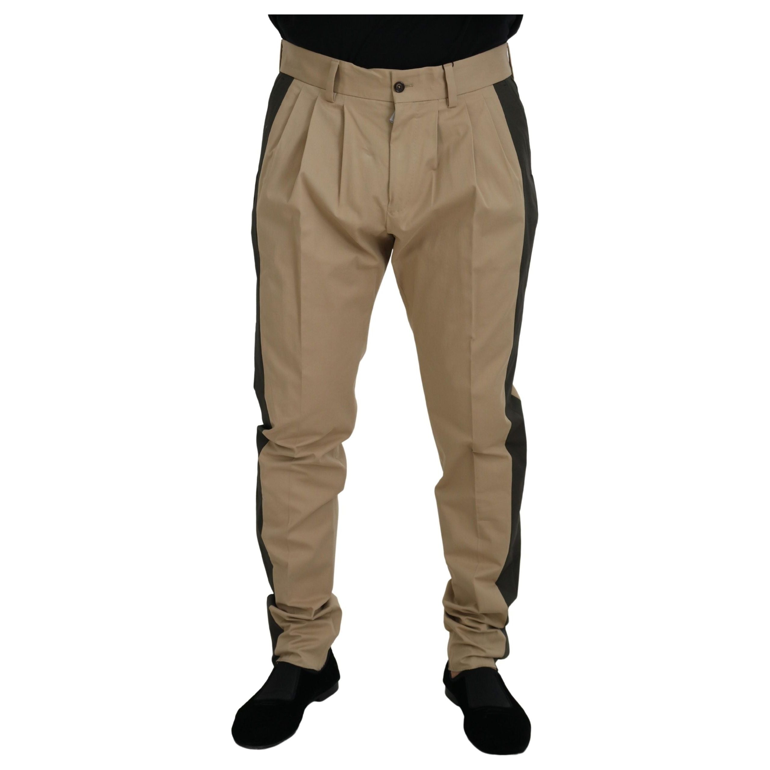Dolce & Gabbana Black Cotton Stretch Trousers