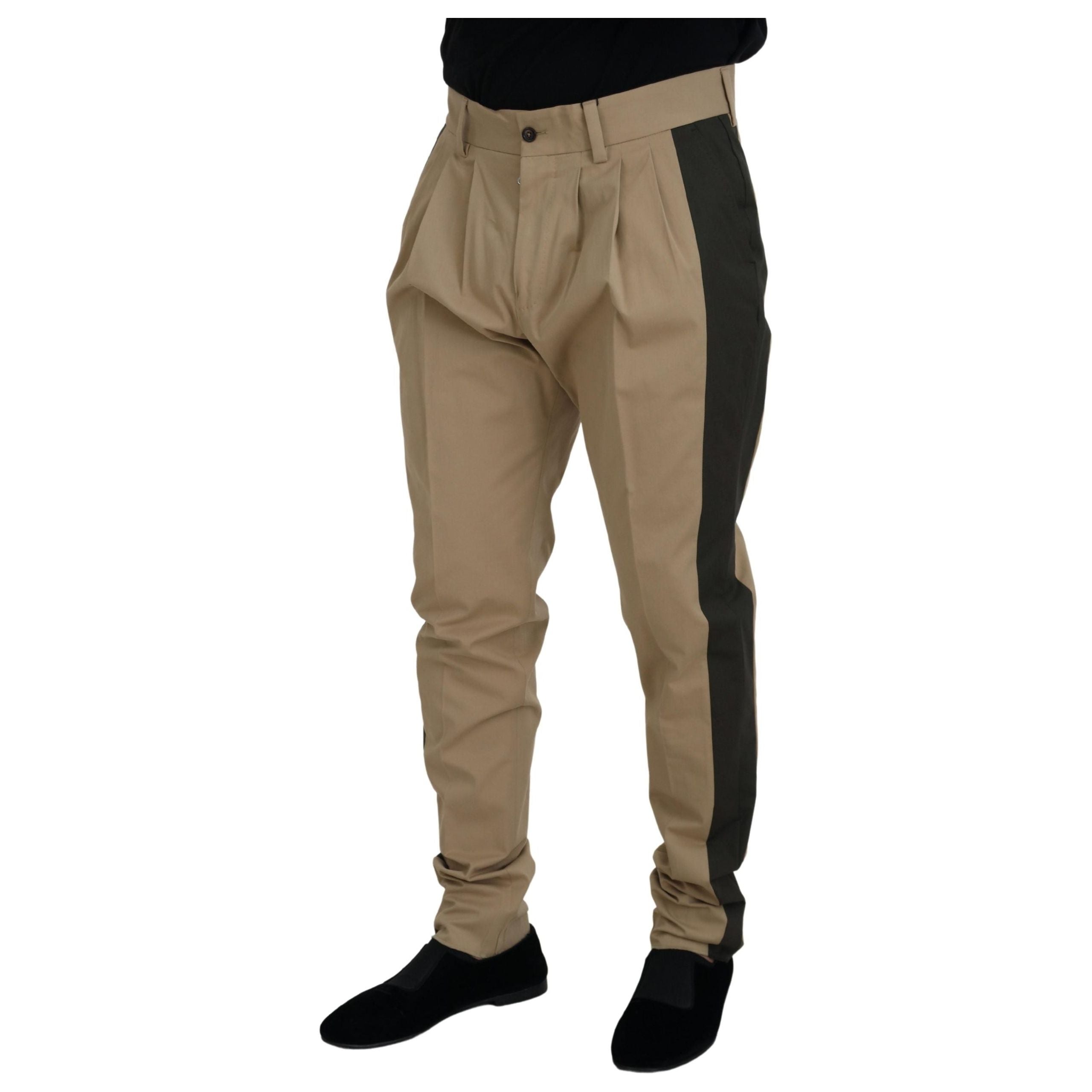 Dolce & Gabbana Black Cotton Stretch Trousers