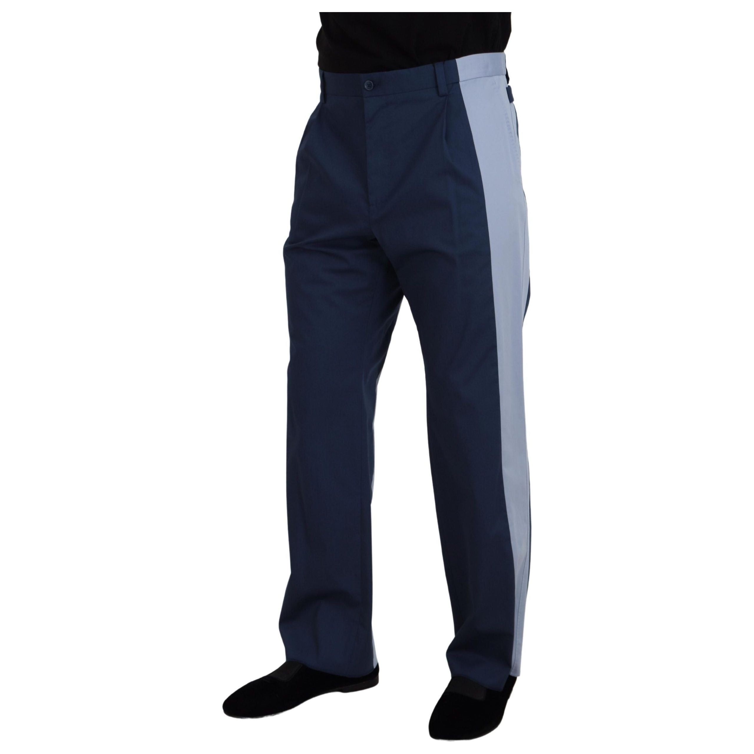 Dolce & Gabbana Elegant Blue Cotton Blend Pants
