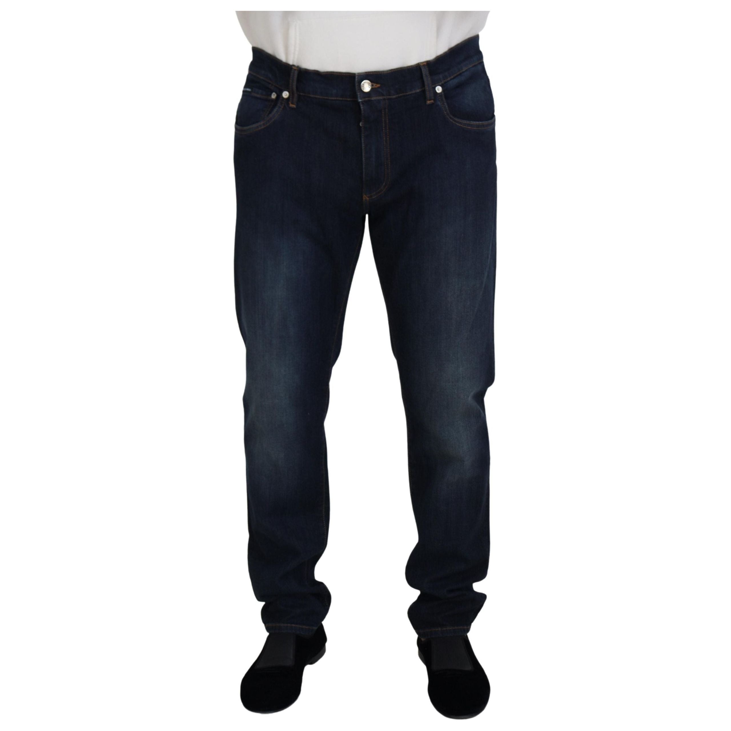 Dolce & Gabbana Blue Cotton Denim Pants