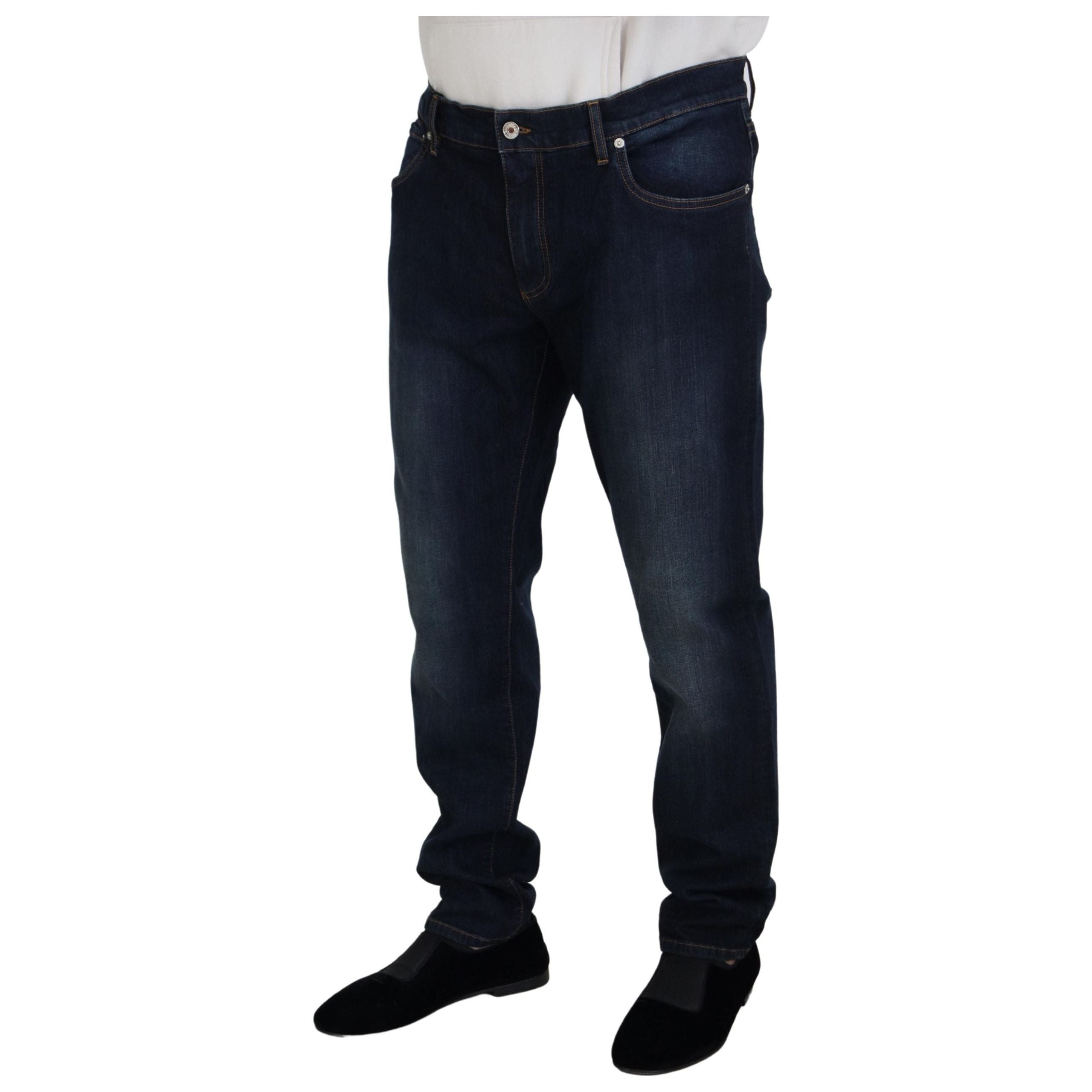 Dolce & Gabbana Blue Cotton Denim Pants