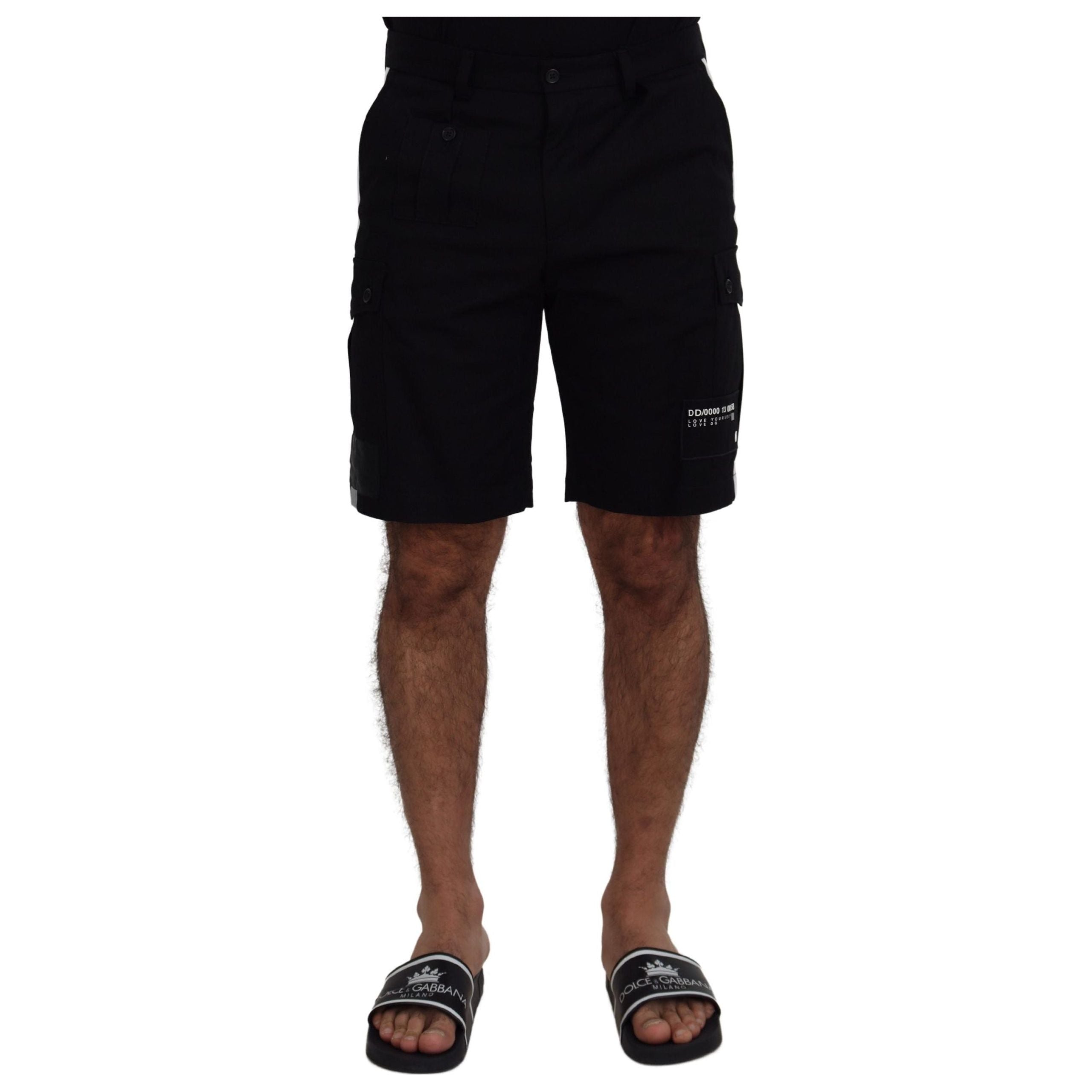 Dolce & Gabbana Black Cotton Shorts for Luxe Style