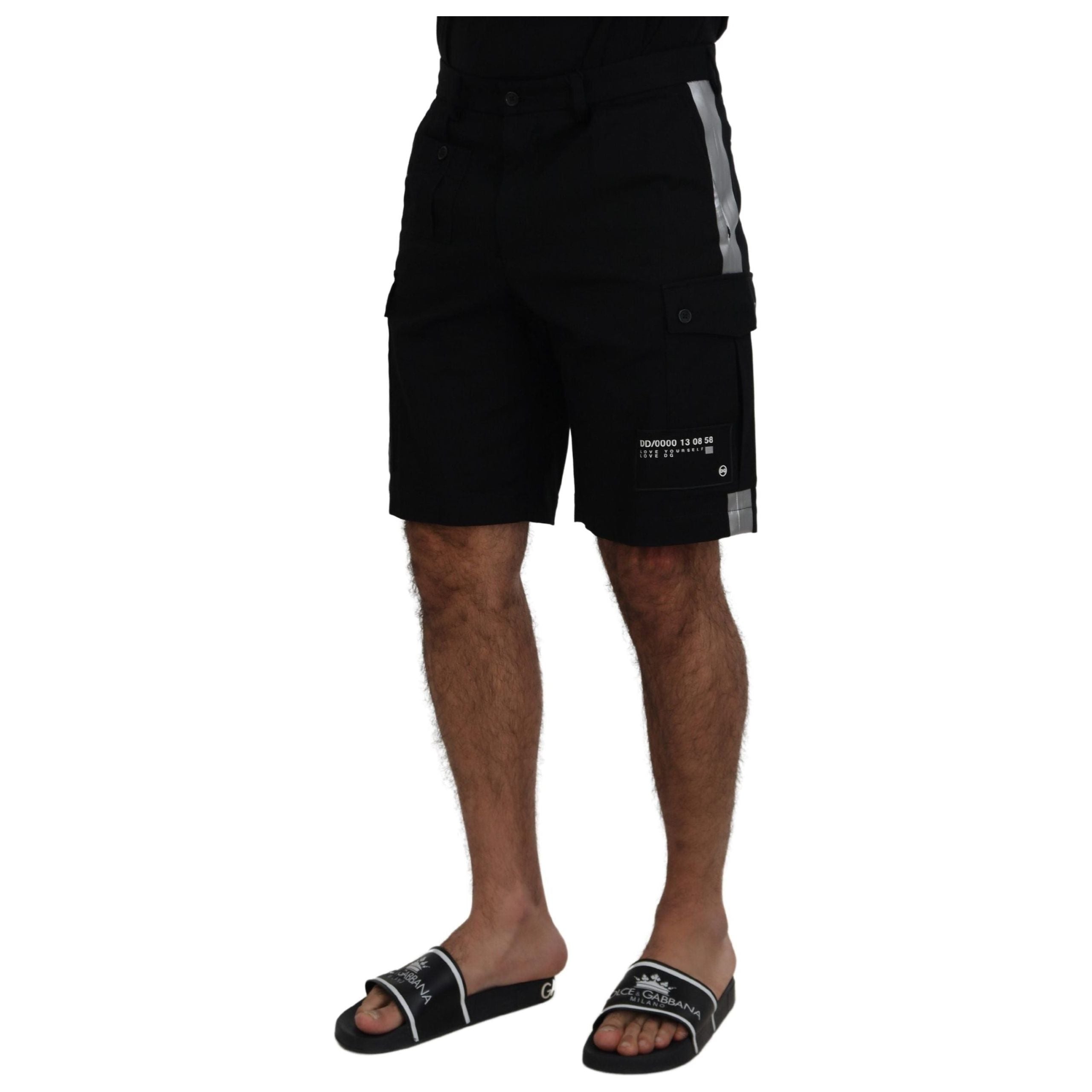 Dolce & Gabbana Black Cotton Shorts for Luxe Style