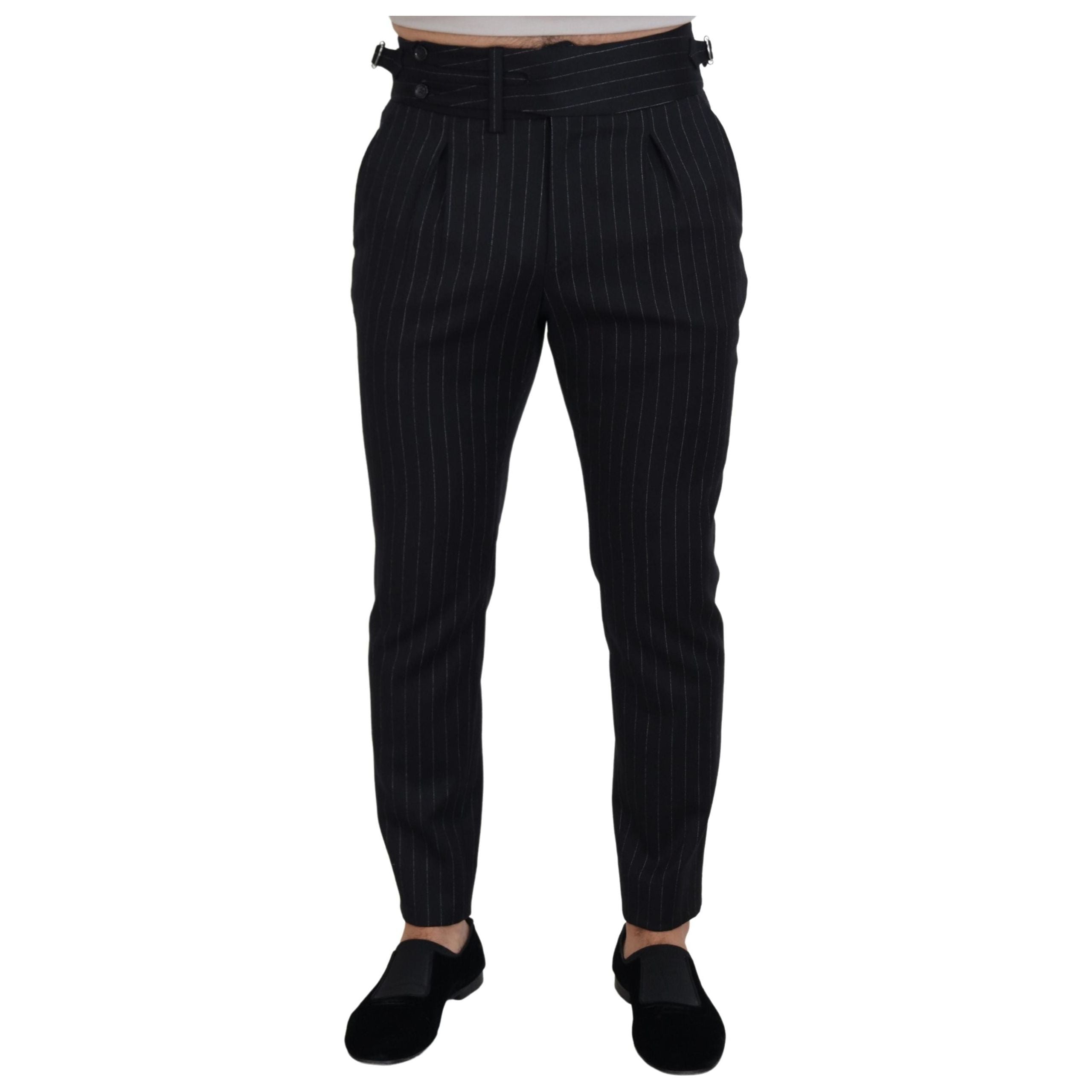 Dolce & Gabbana Black Wool Blend Trousers