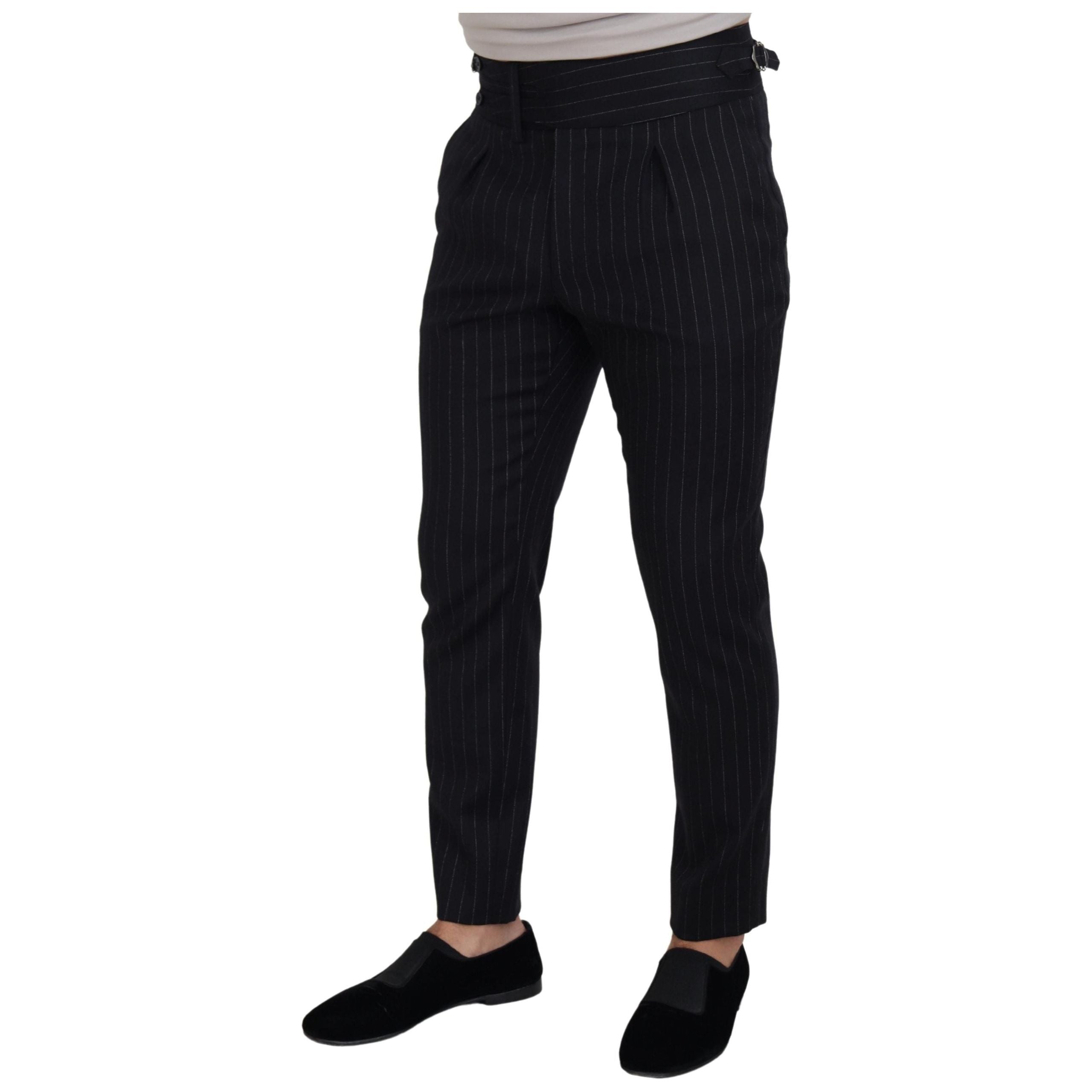 Dolce & Gabbana Black Wool Blend Trousers