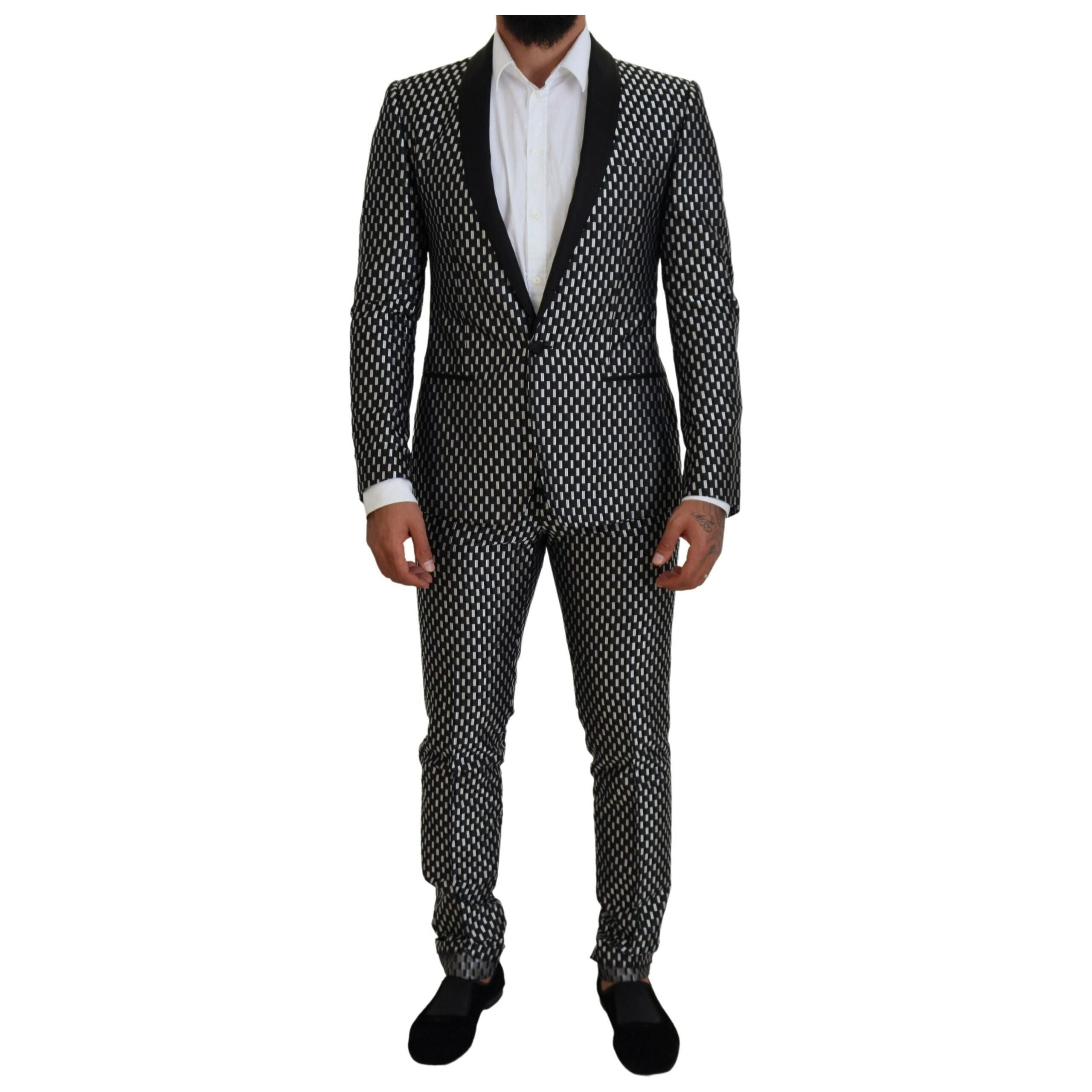 Dolce & Gabbana Black Silk Blend Slim Fit Suit