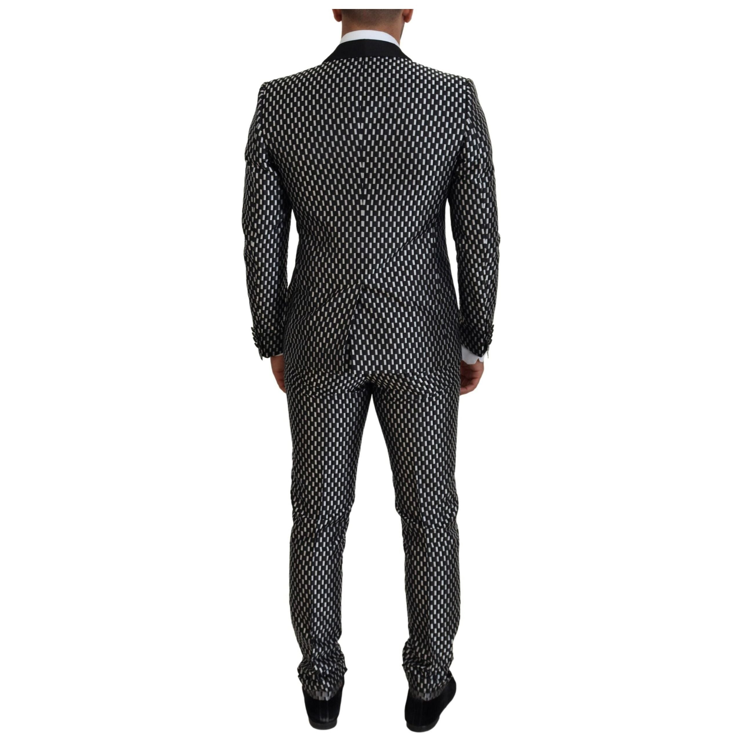 Dolce & Gabbana Black Silk Blend Slim Fit Suit