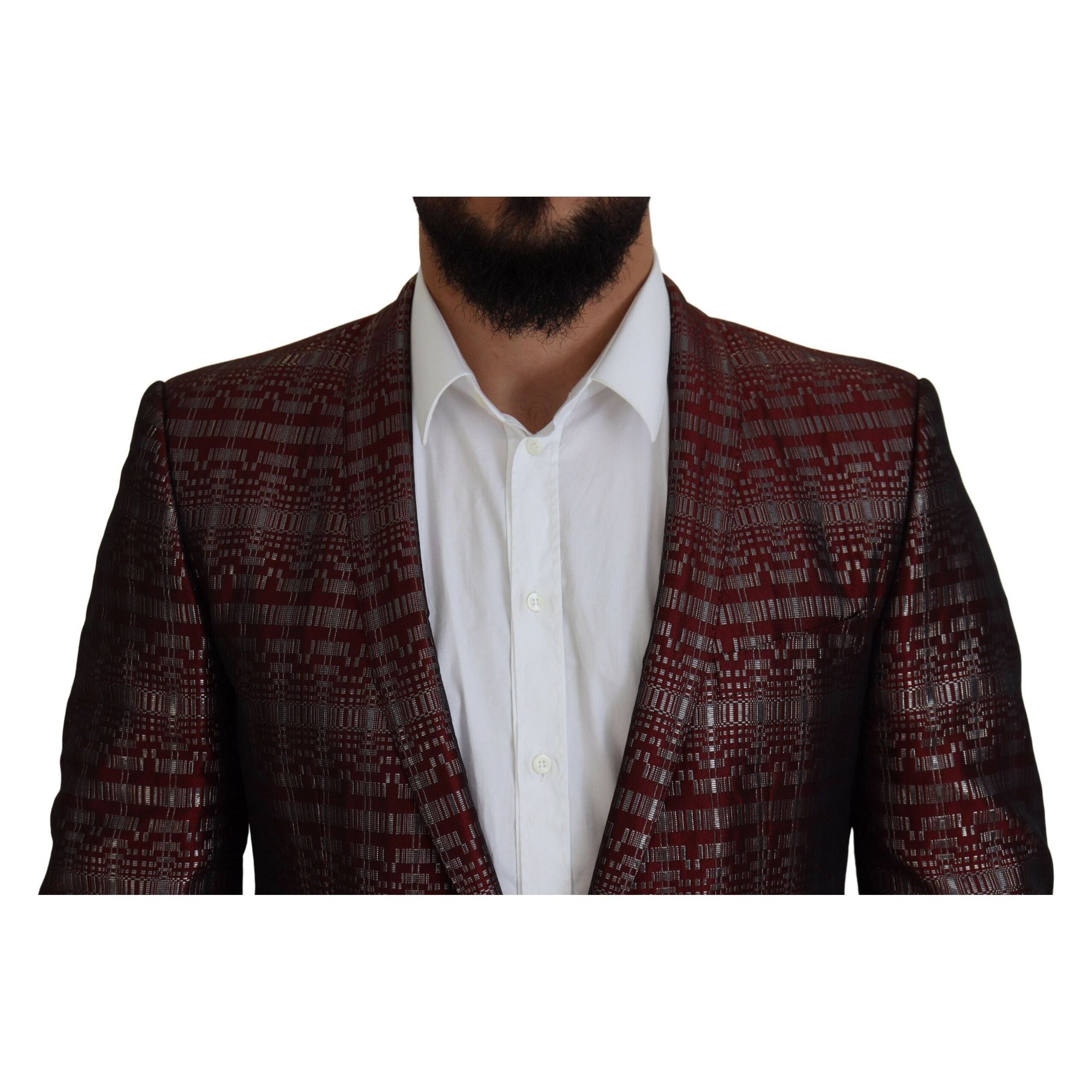Dolce & Gabbana Bordeaux Fantasy Wool Suit