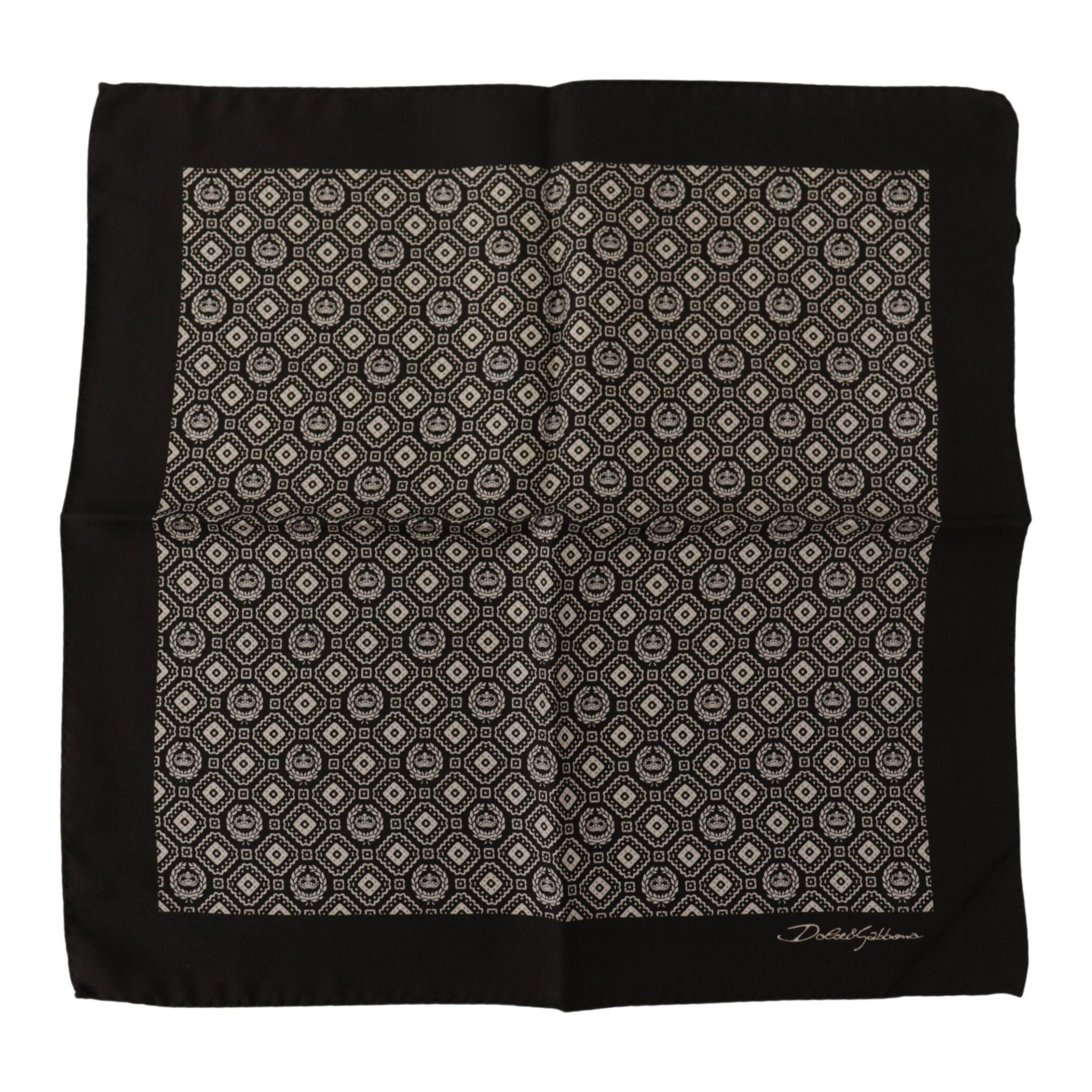 Dolce & Gabbana Black Silk Elegant Scarf Wrap