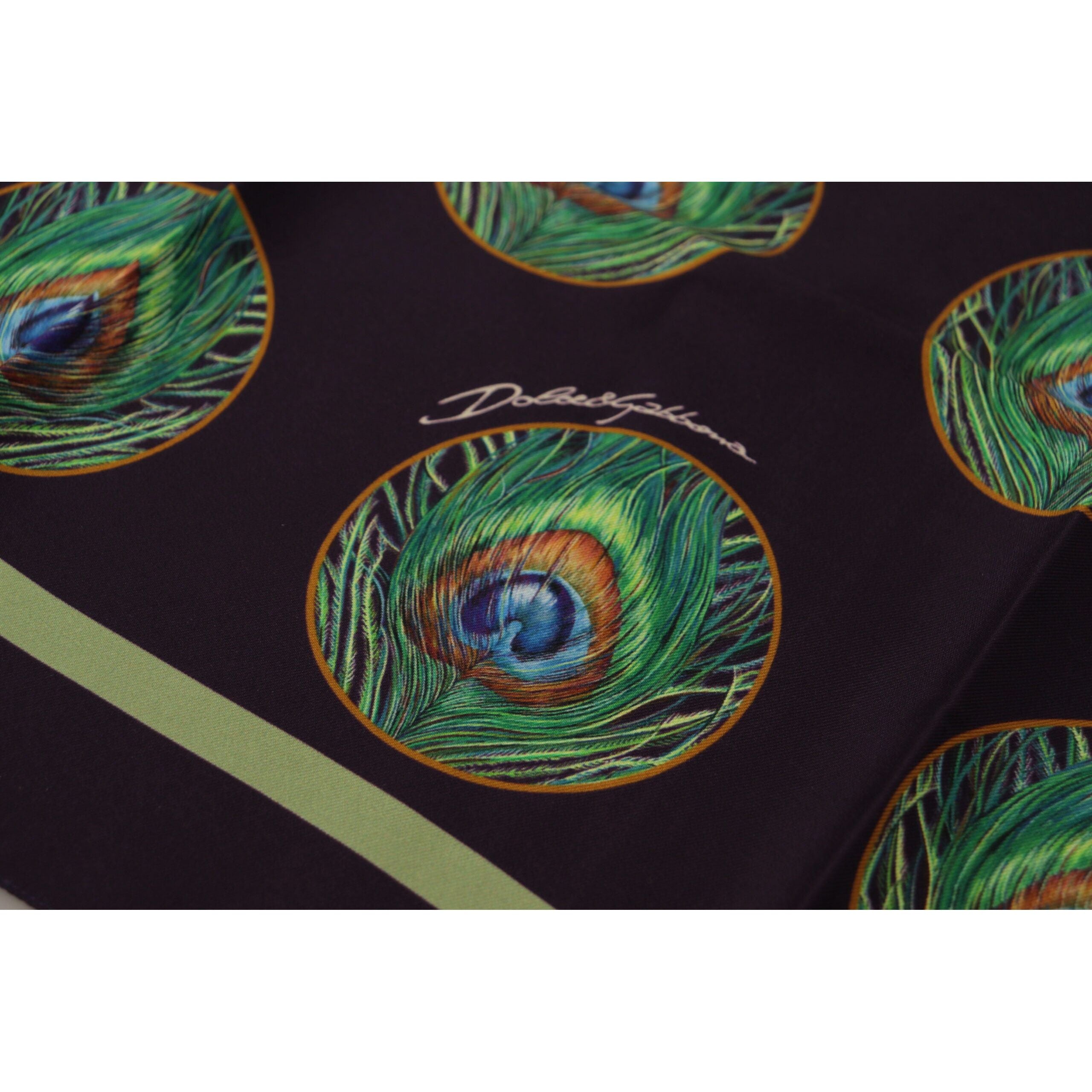 Dolce & Gabbana Black Silk Square Scarf Wrap