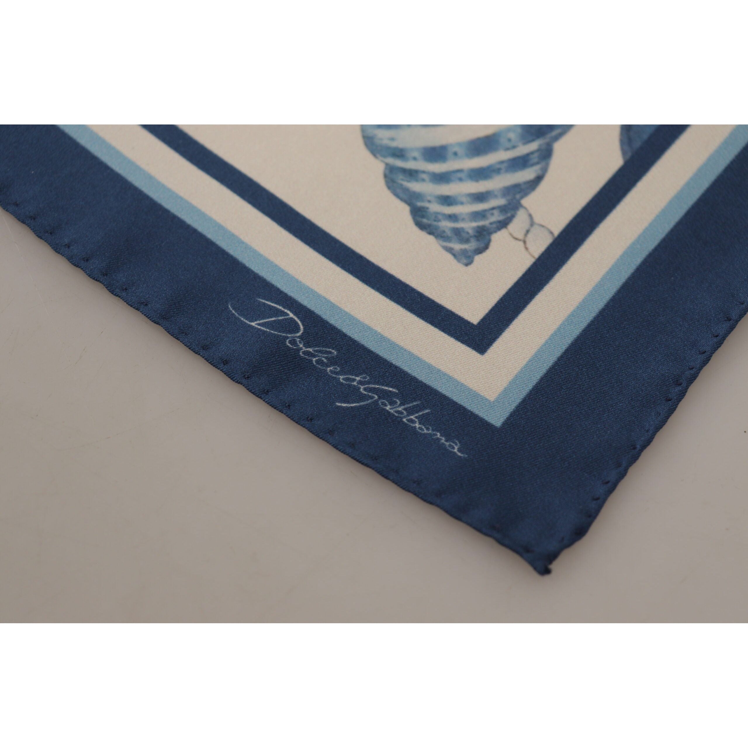 Dolce & Gabbana Blue Silk Square Scarf