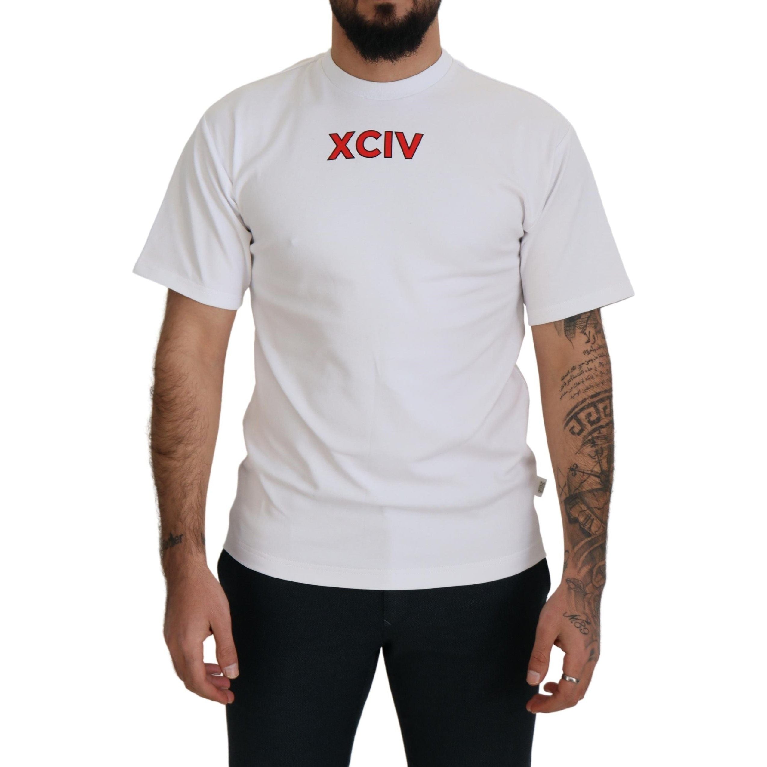 GCDS White Cotton Tee Stunning Authentic for Elevated Style