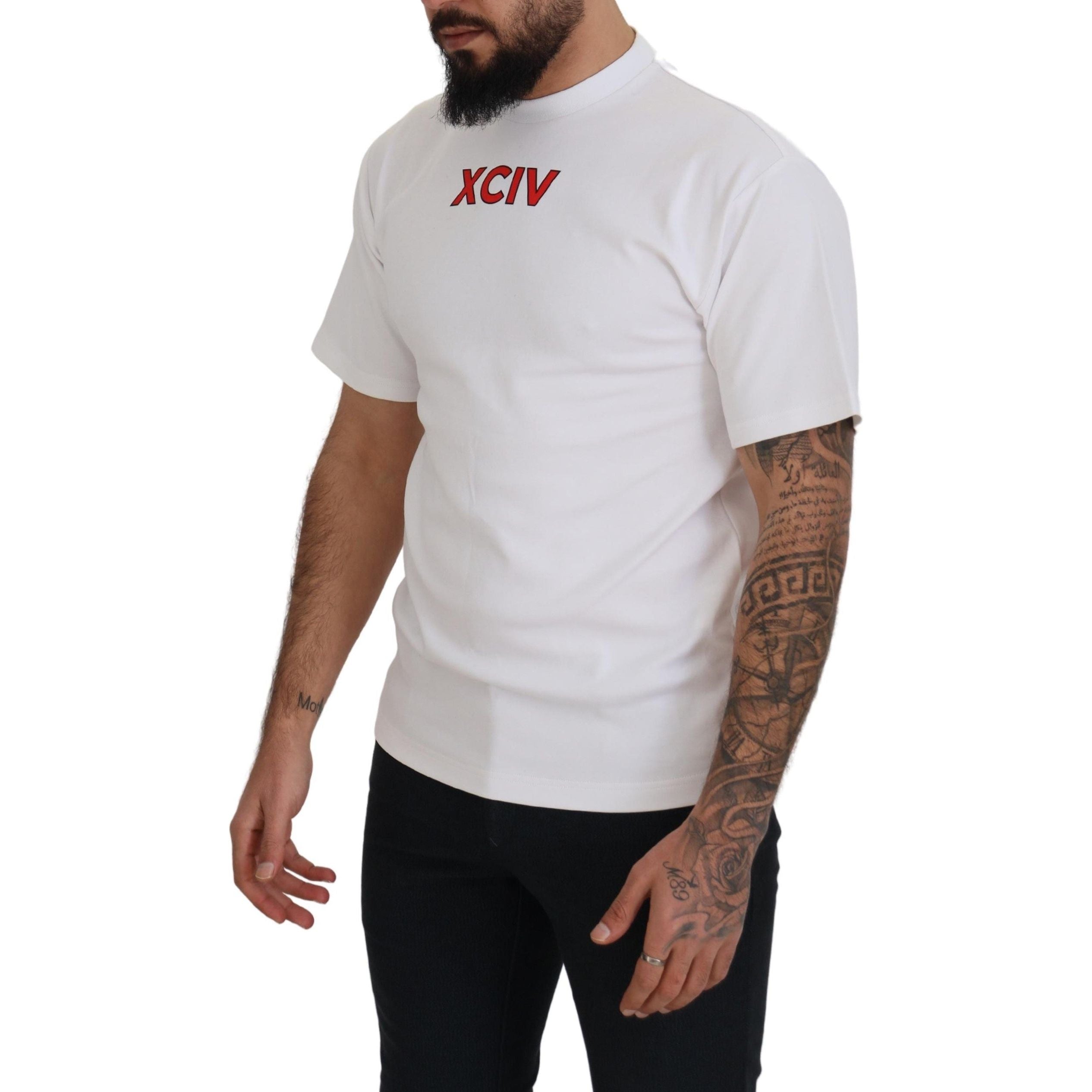 GCDS White Cotton Tee Stunning Authentic for Elevated Style