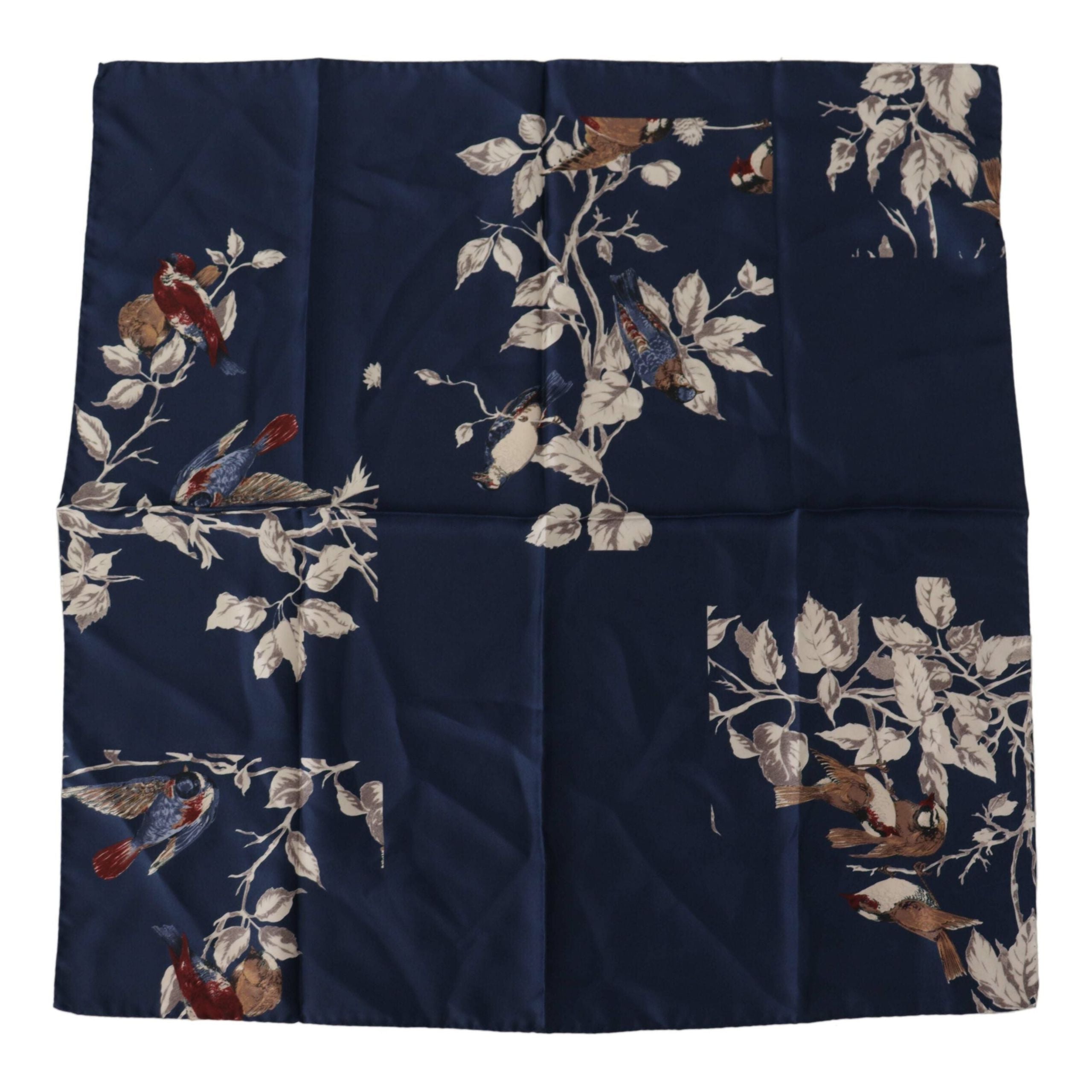 Dolce & Gabbana Rich Blue Silk Square Scarf