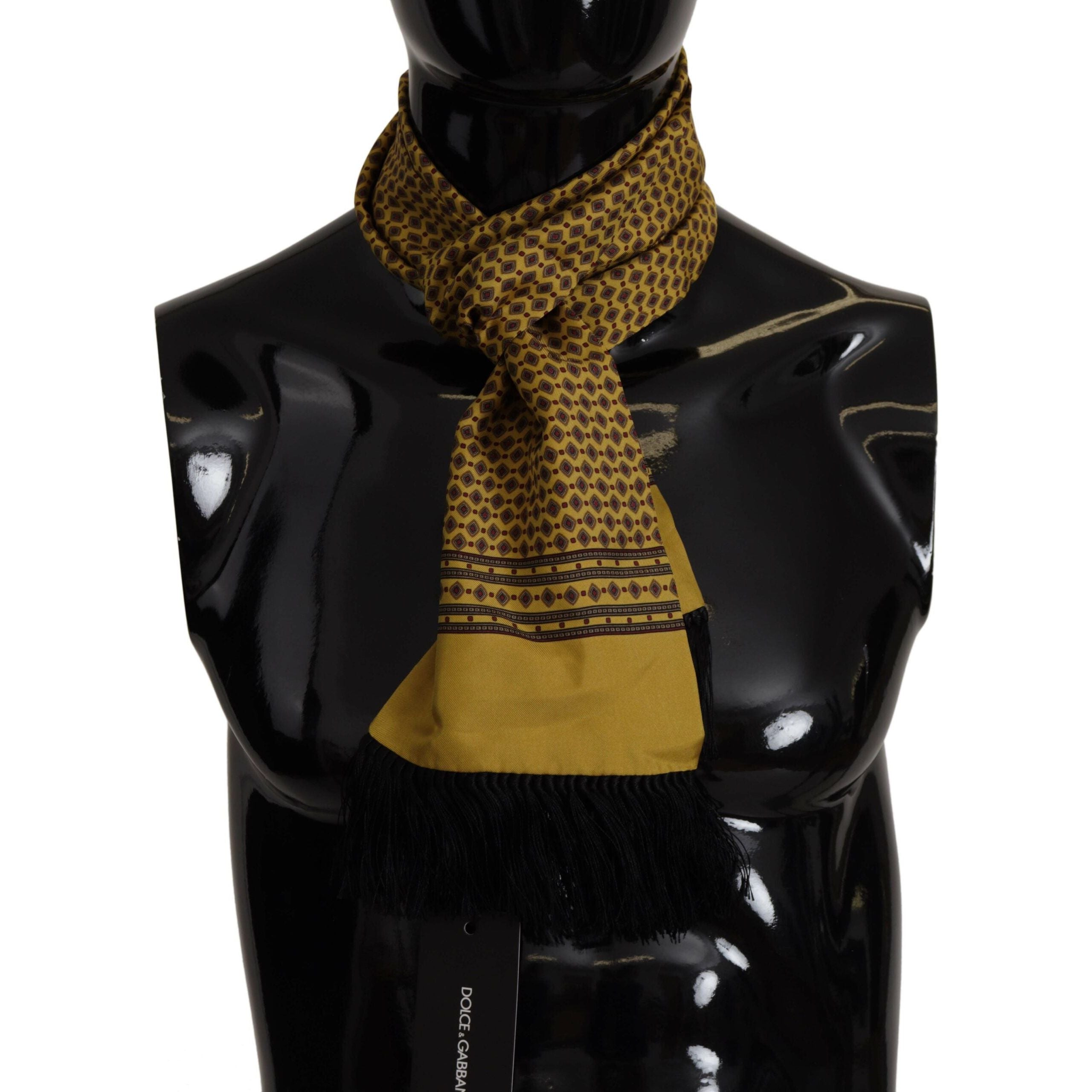 Dolce & Gabbana Yellow Silk Scarf for Refined Style