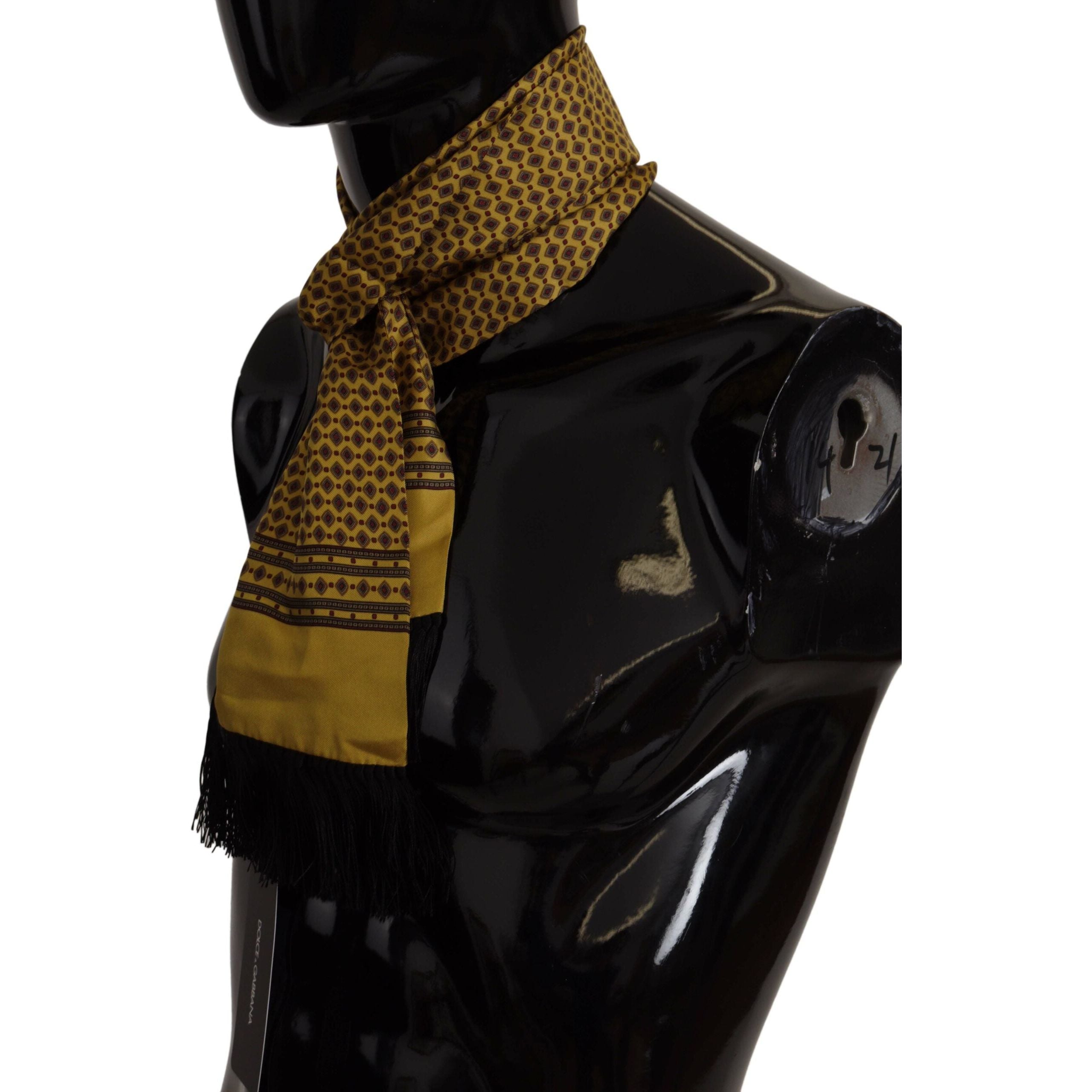 Dolce & Gabbana Yellow Silk Scarf for Refined Style