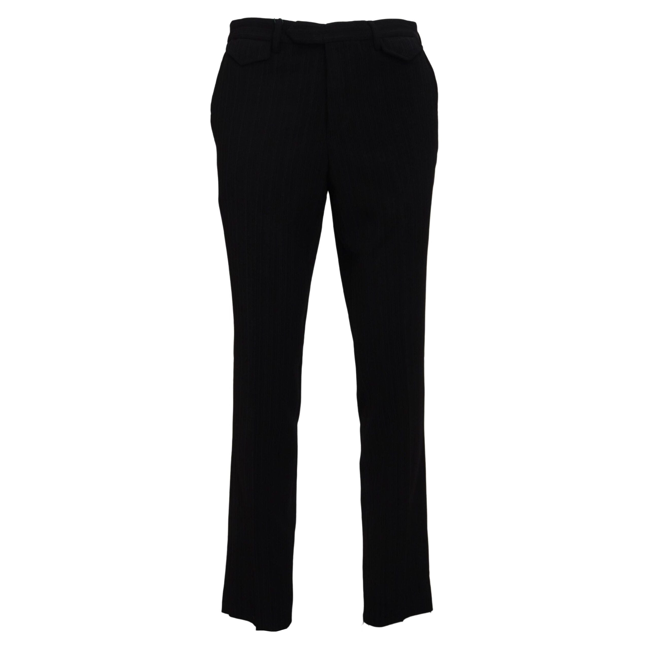 BENCIVENGA Black Wool Tailored Designer Pants