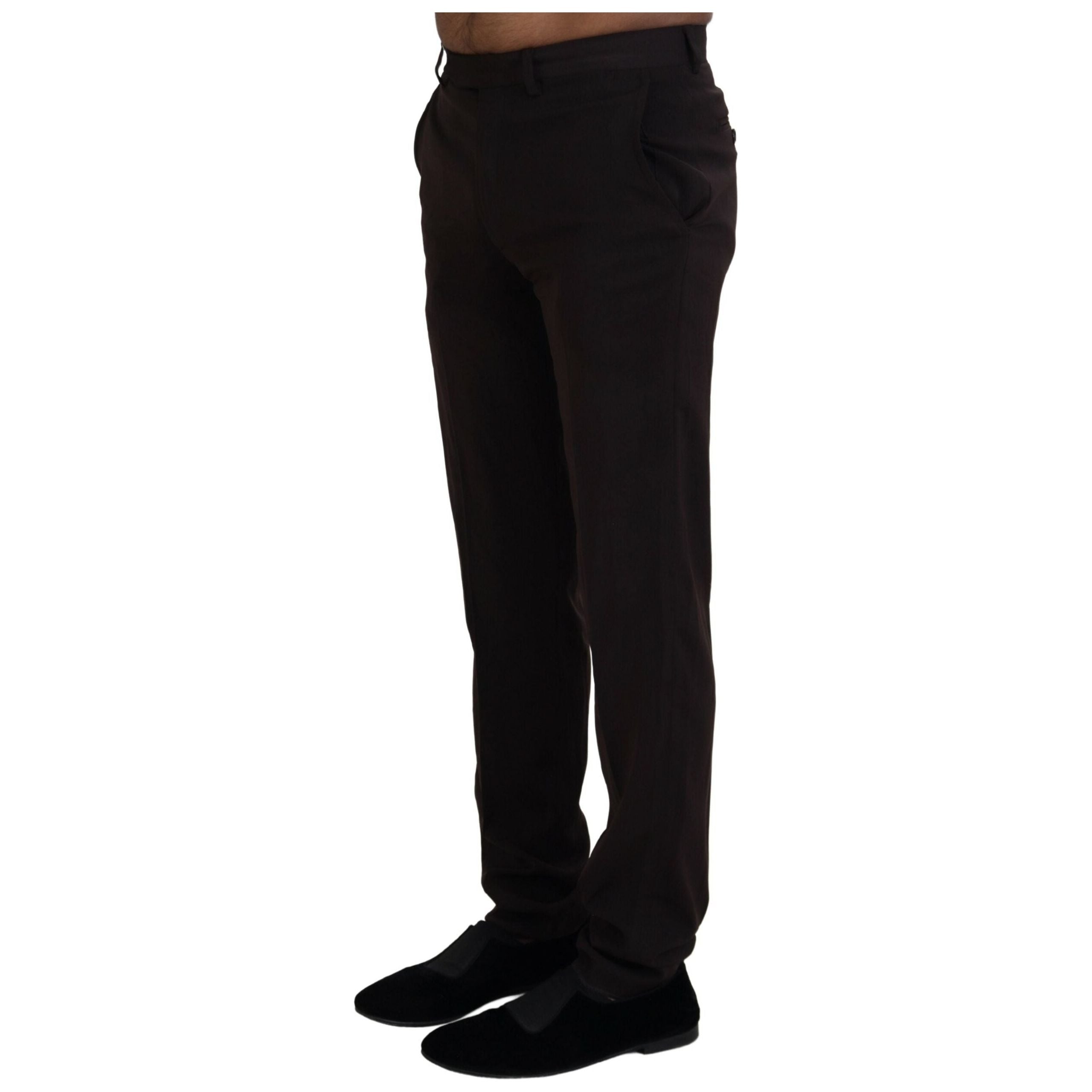 BENCIVENGA Brown Wool Dress Pants for Sophisticated Style