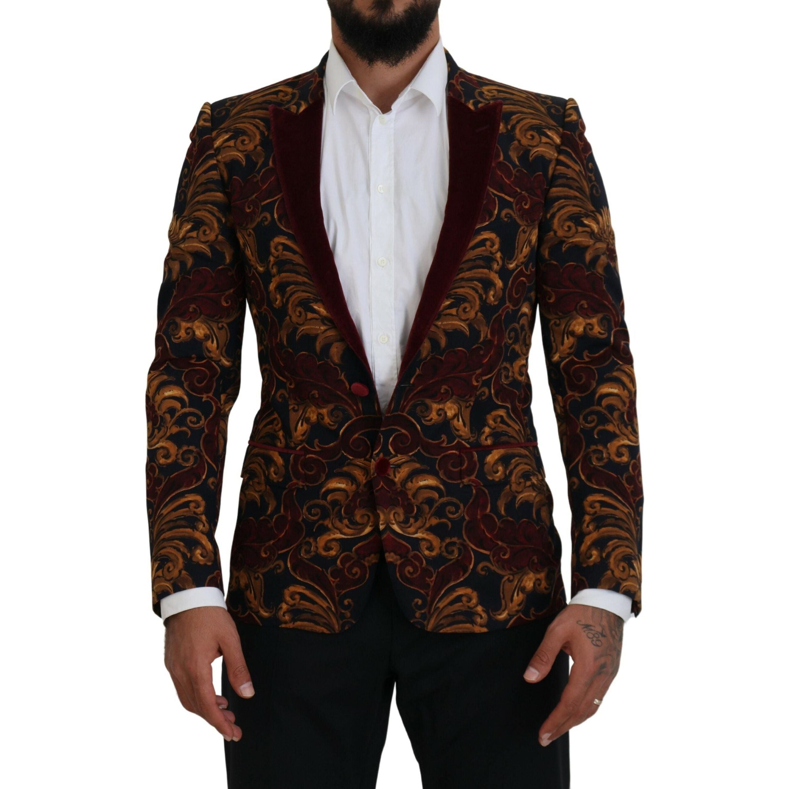 Dolce & Gabbana Multicolor Wool Blend Blazer