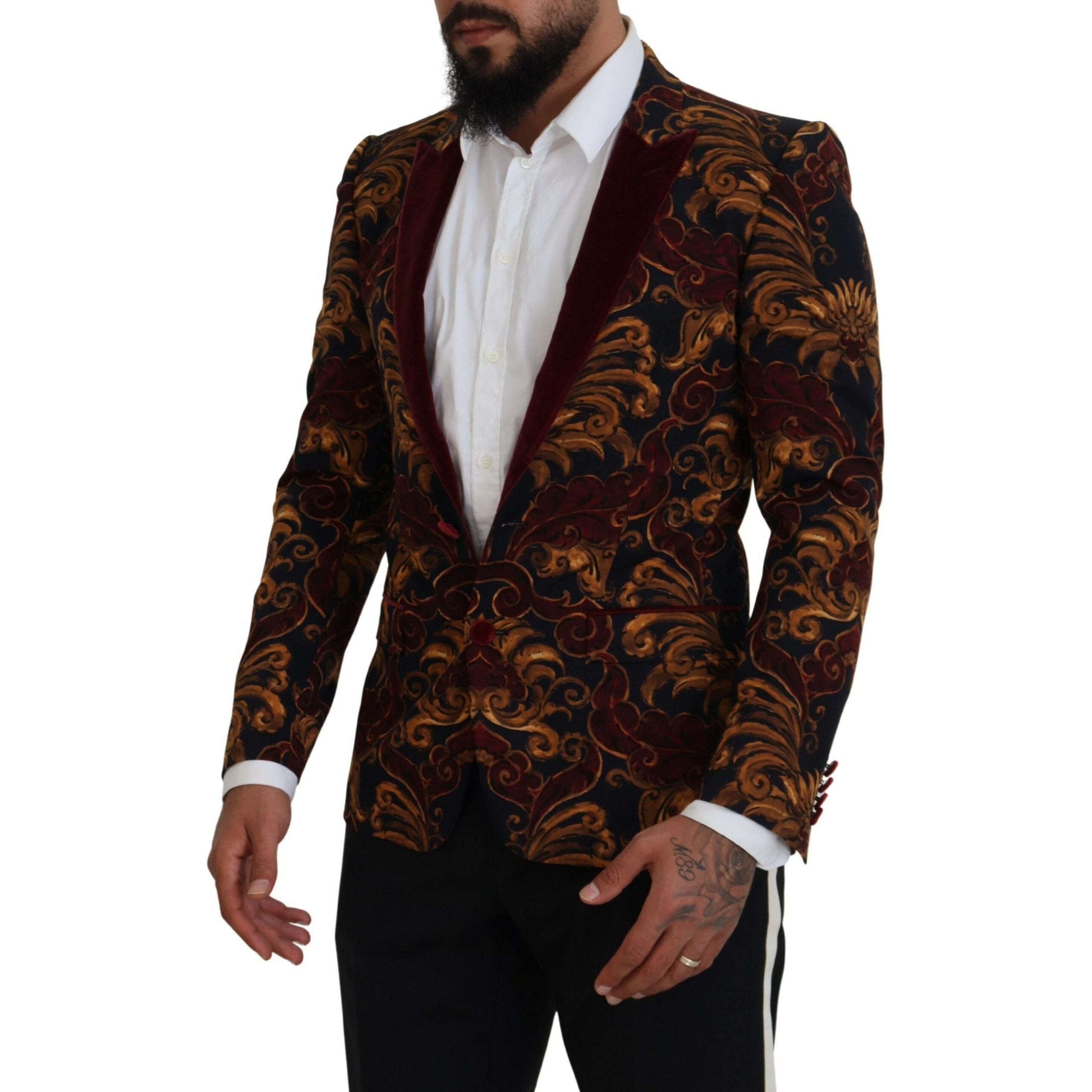 Dolce & Gabbana Multicolor Wool Blend Blazer