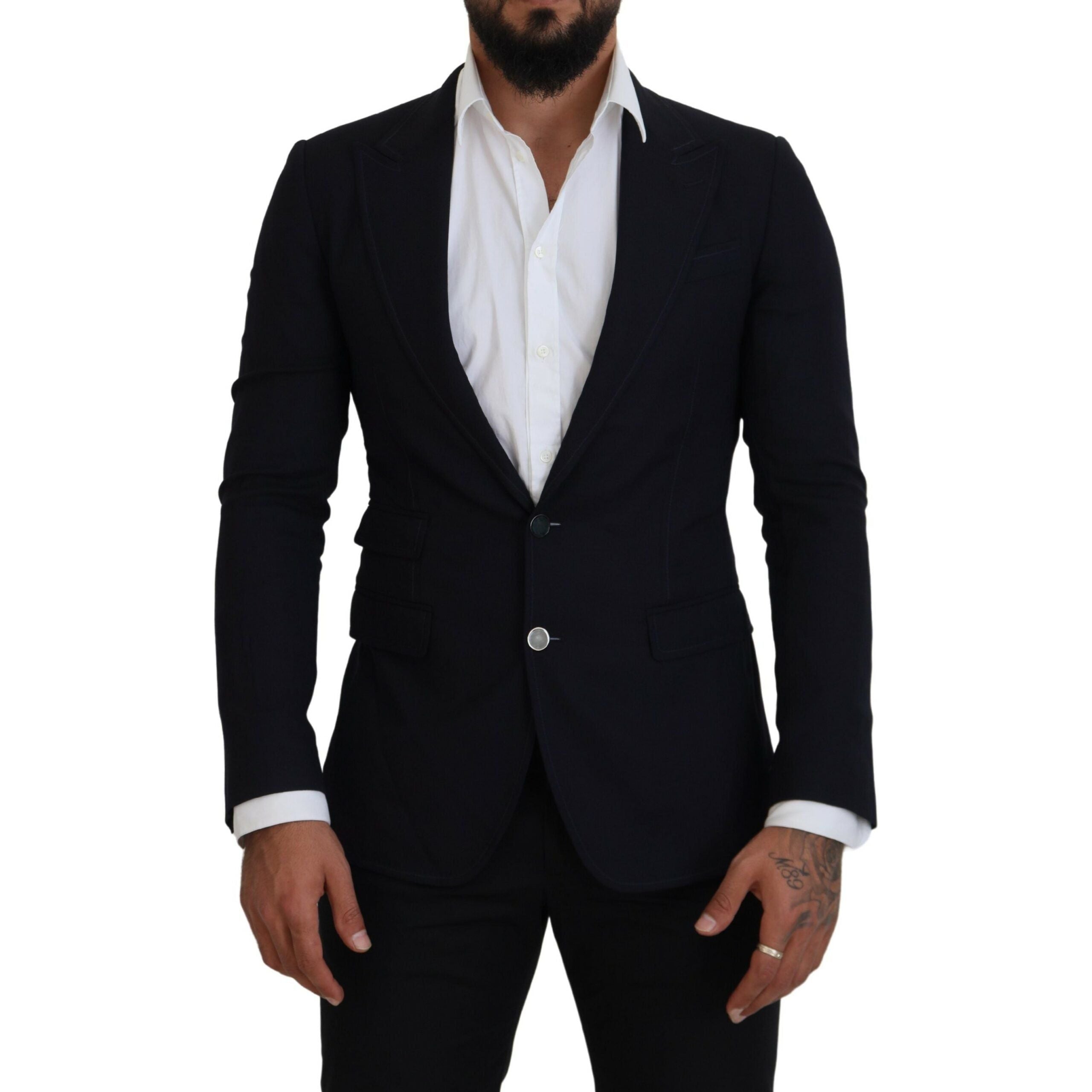 Dolce & Gabbana Black Wool Single-Breasted Blazer