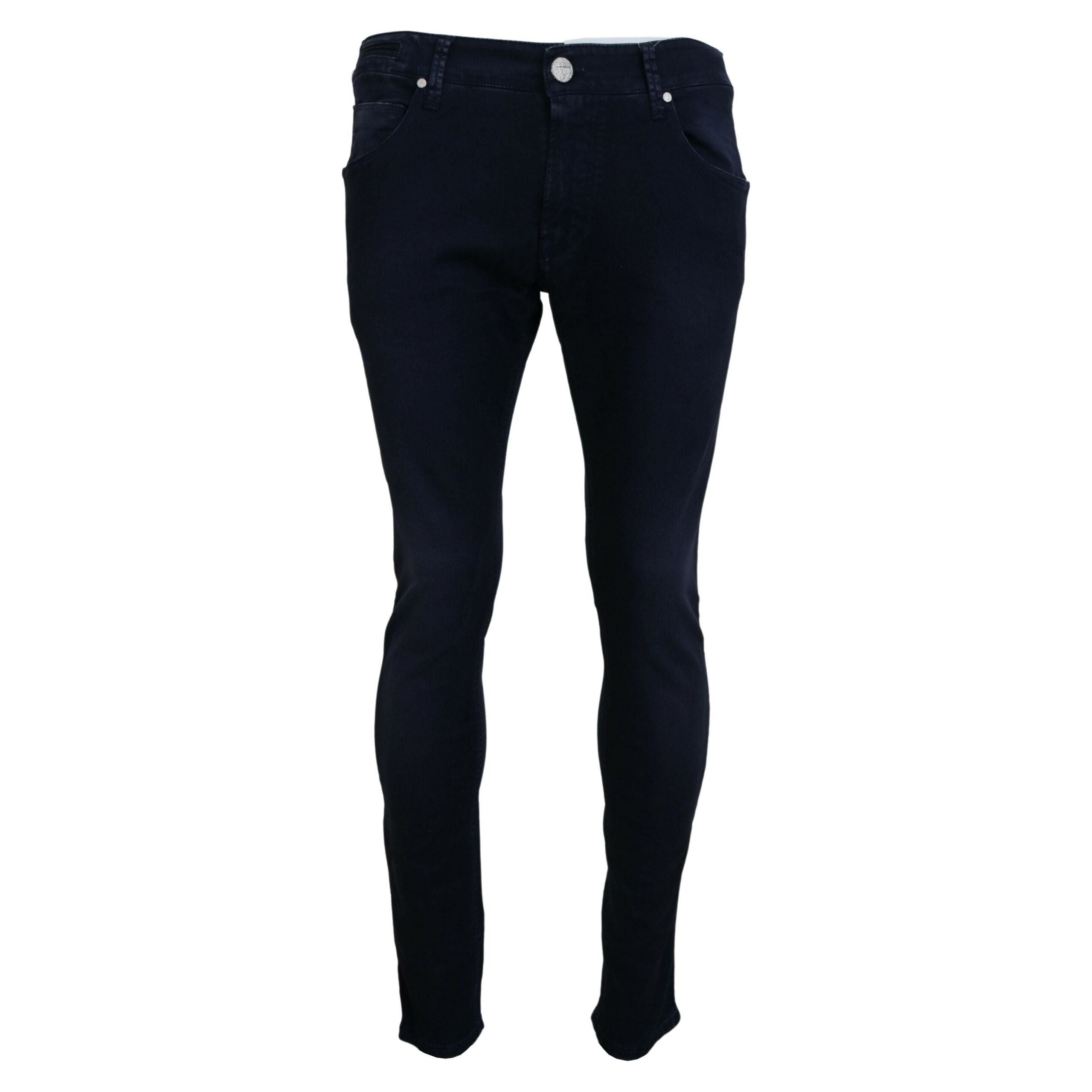 Acht Dark Blue Denim Tapered Jeans for Timeless Elegance