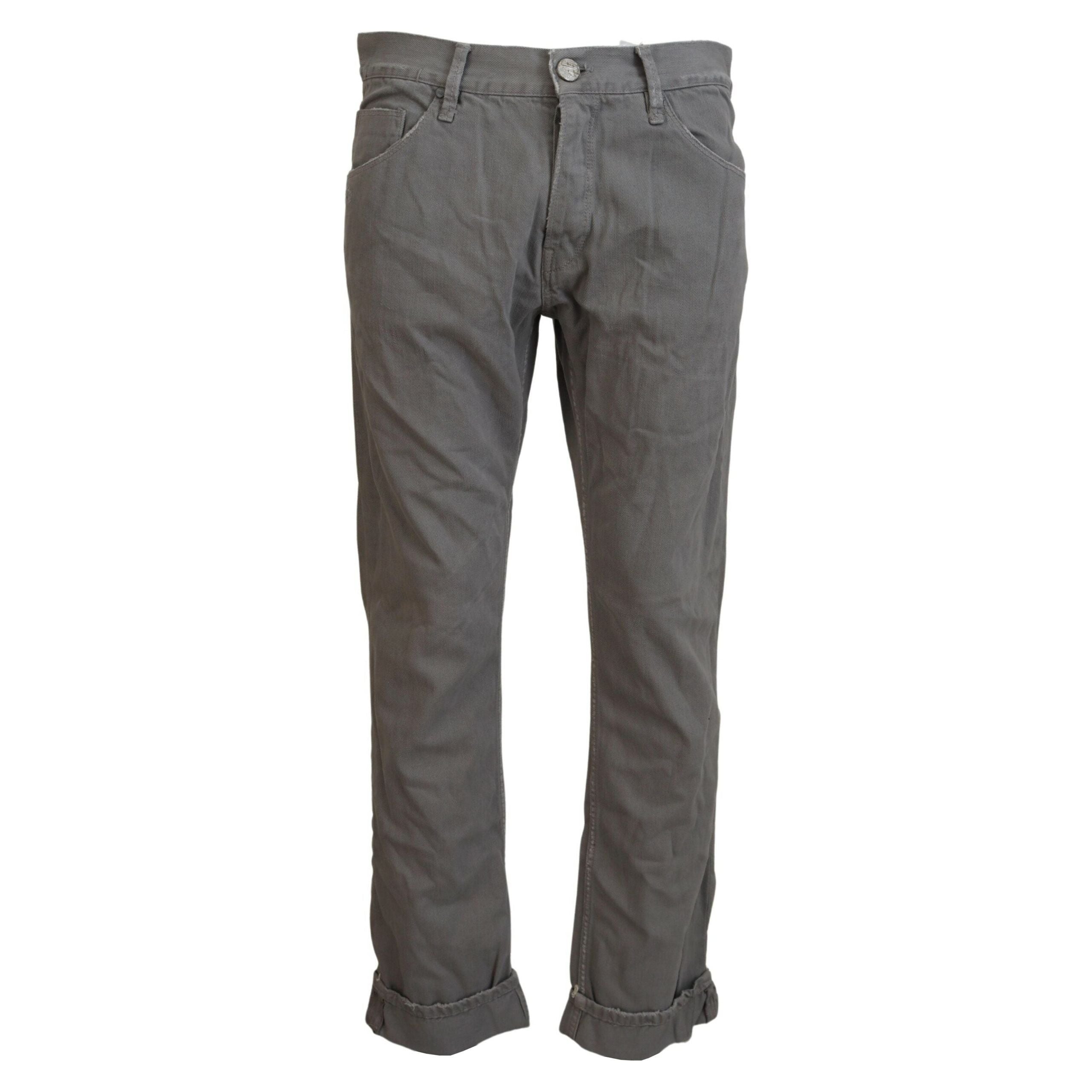 Acht Gray Cotton Denim Jeans for Elevated Style