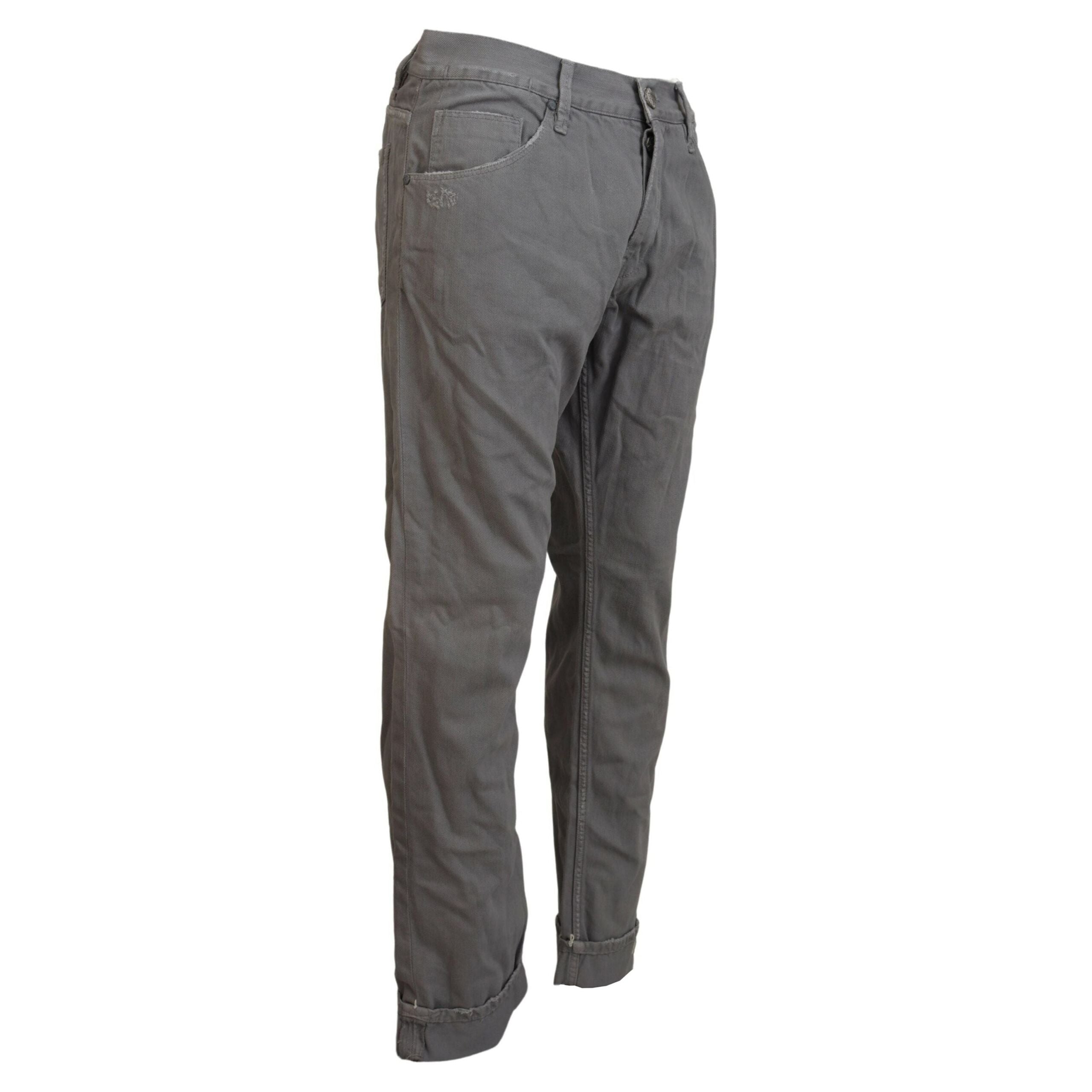 Acht Gray Cotton Denim Jeans for Elevated Style